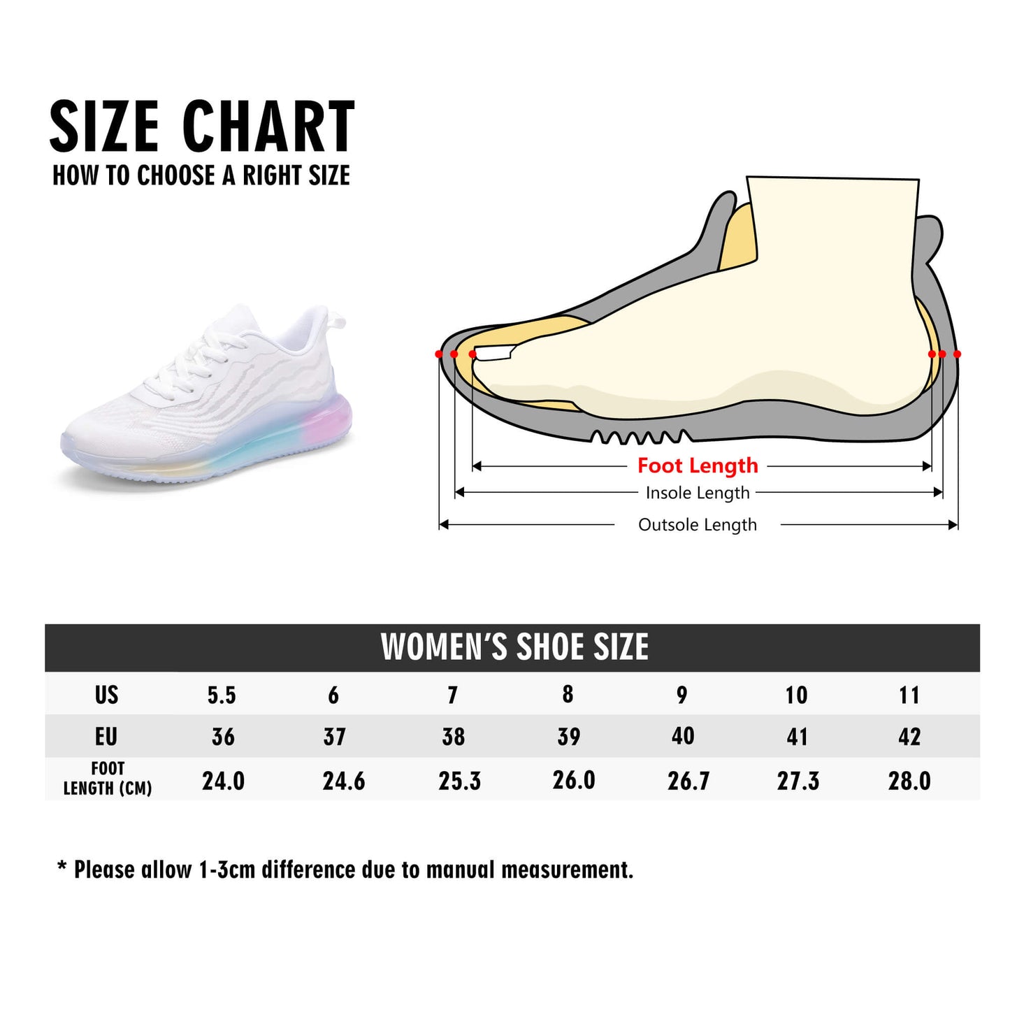 3TG True Goddess K3 Rainbow Aurora Shoes