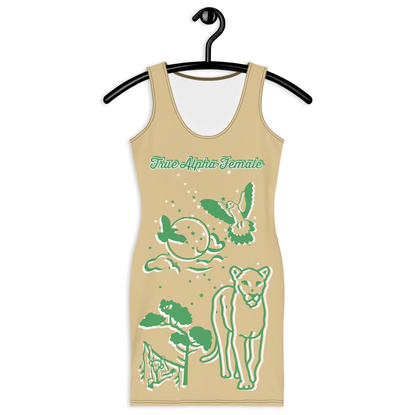 3TG True Alpha Female Bodycon Dress (Desert Oasis Haze Lioness Edition)