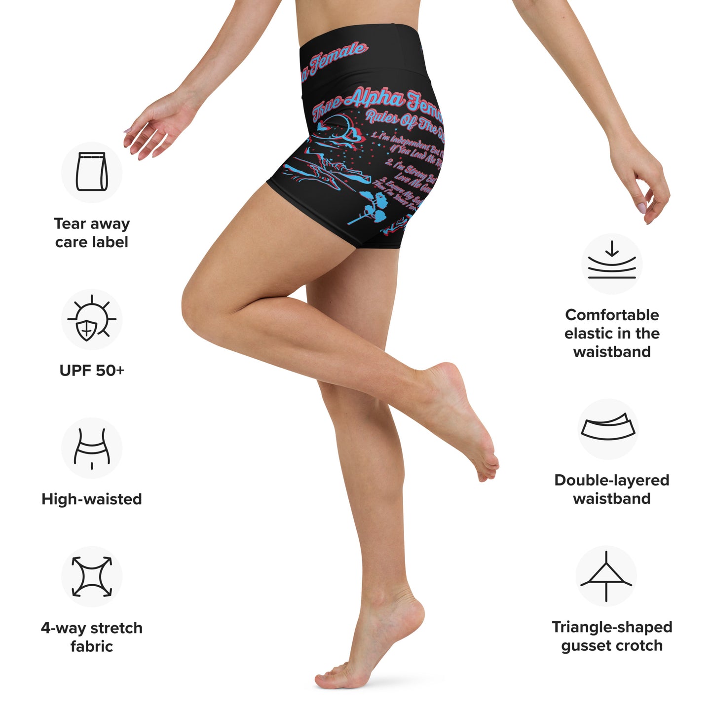3TG True Alpha Female (Dreamy Night Haze Lioness Edition) Yoga Shorts