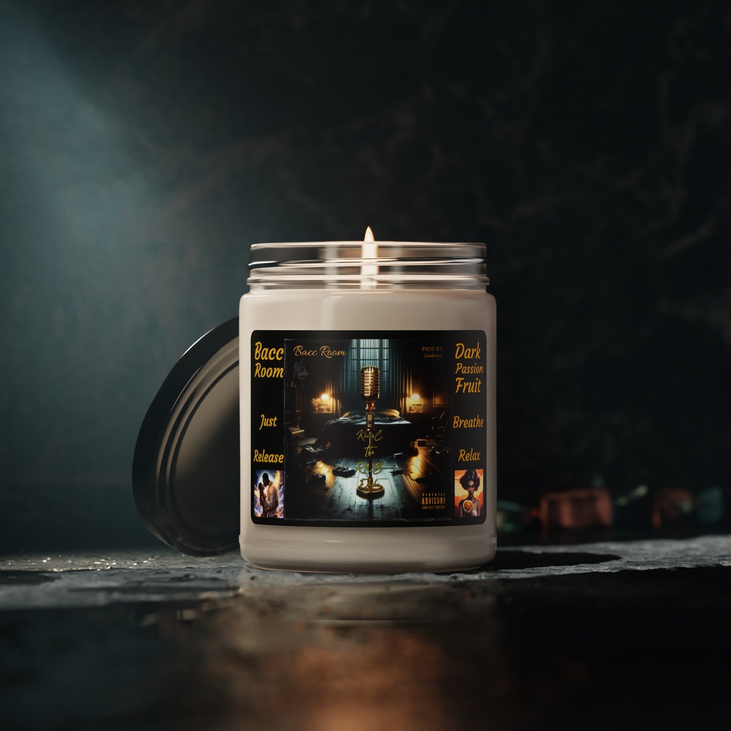 3TG KévinC's Bacc Room Dark Passion fruit Candle, 9oz