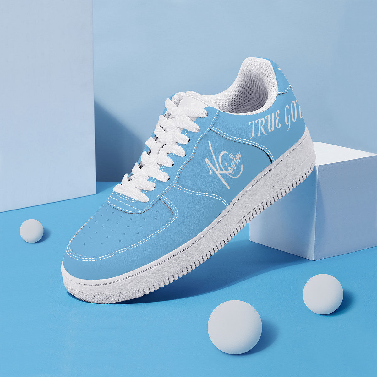 3TG True God Low-Top Shoes (Baby Blue & White Edition)