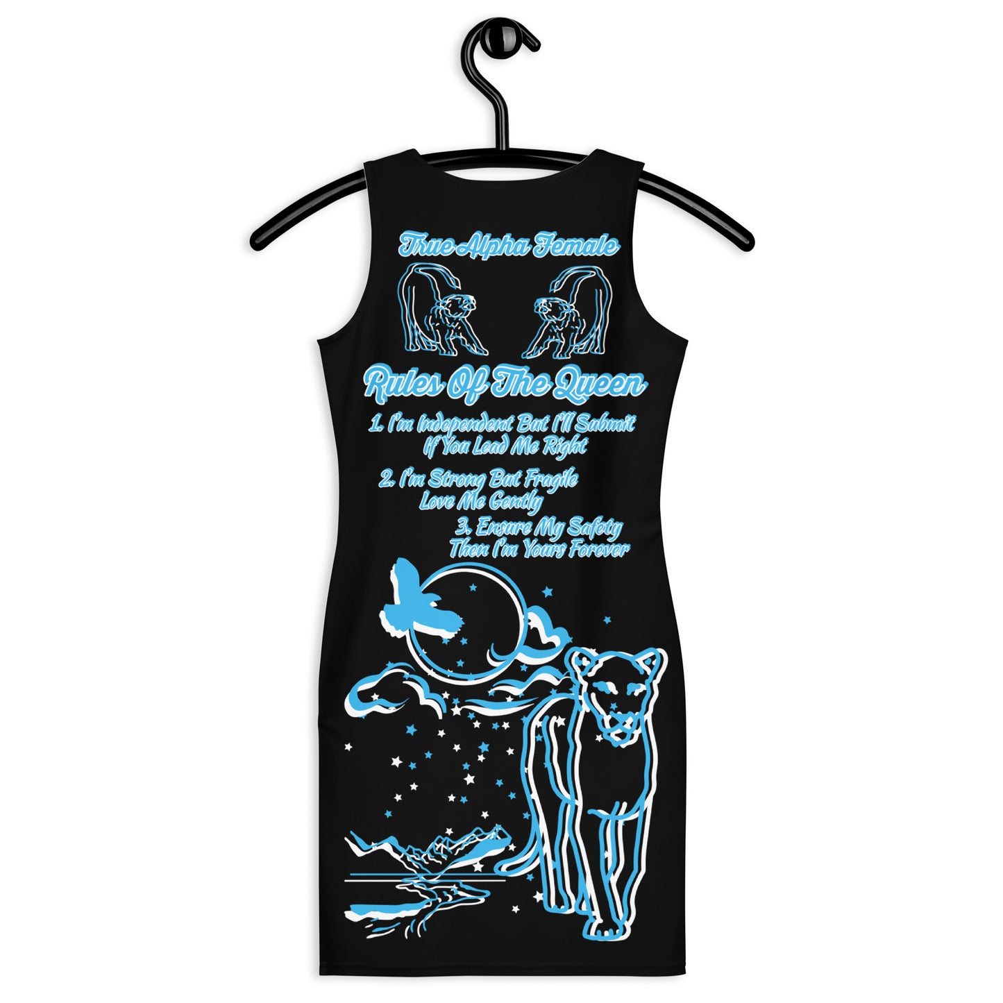 3TG True Alpha Female Bodycon Dress (Night Time Hazy Vision Lioness Edition)