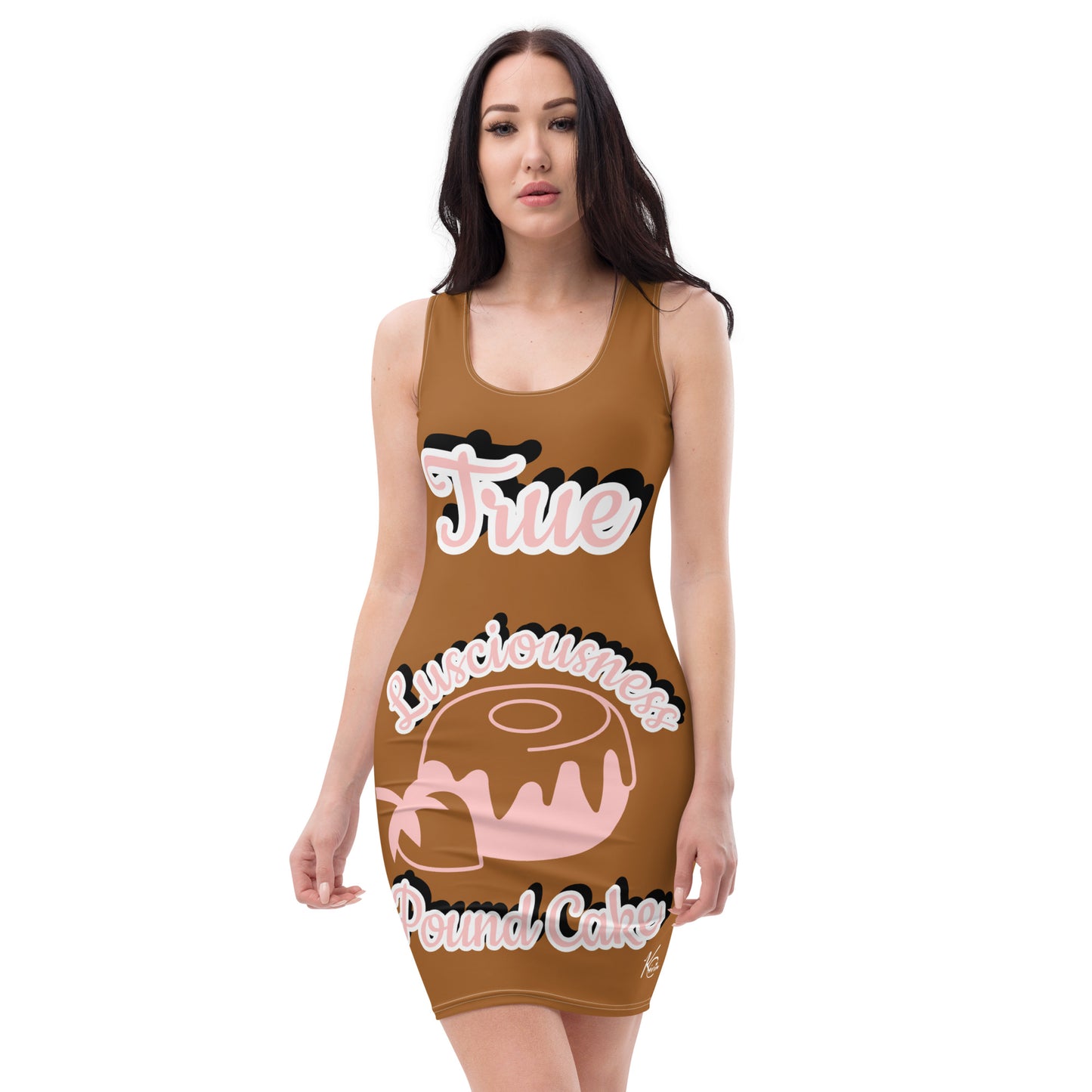 3TG True Lusciousness Bodycon Dress (Strawberry Pound Cake Edition)