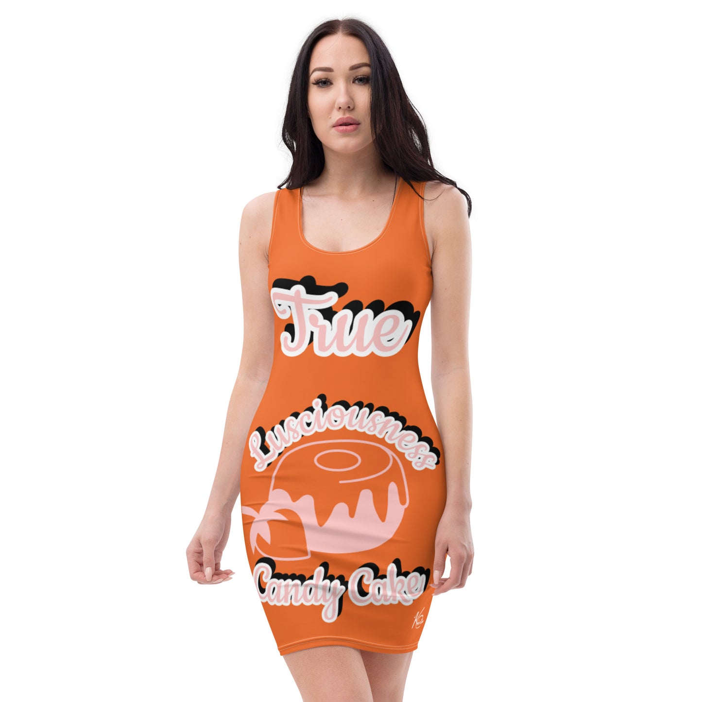 3TG True Lusciousness Bodycon Dress (Orange Cream Dream Candy Cake Edition)