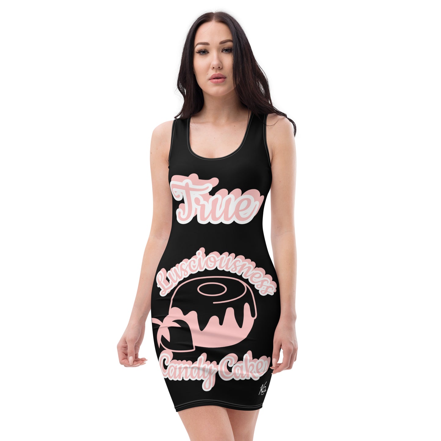 3TG True Lusciousness Bodycon Dress (Peach Blackberry Candy Cake Edition)