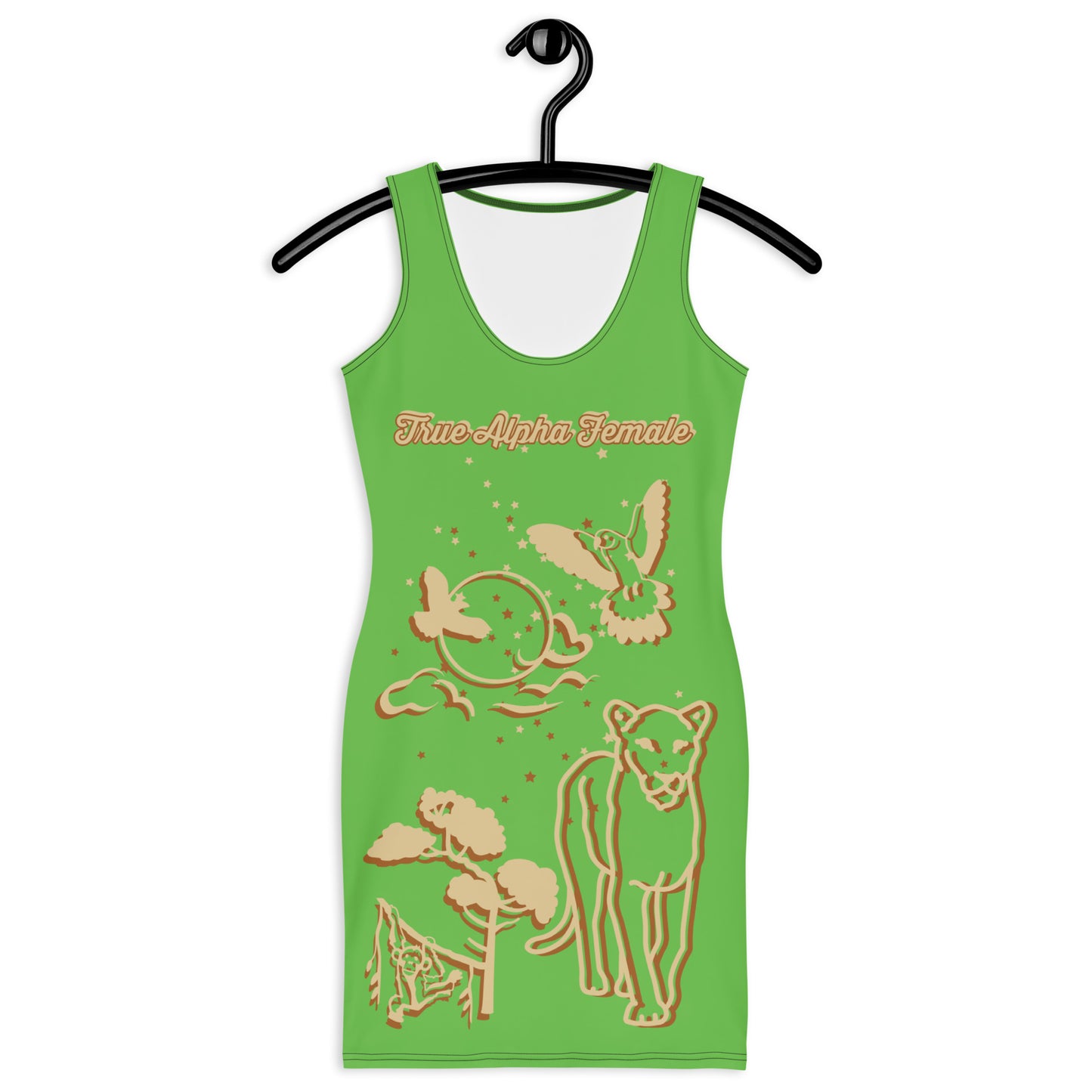 3TG True Alpha Female Bodycon Dress (Kiwi Jungle Lioness Edition)