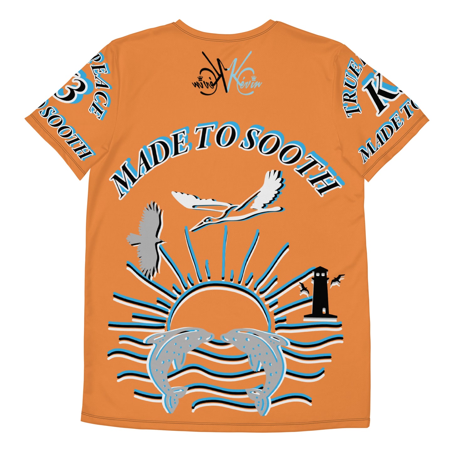 3TG True Peace Men's T-Shirt (Relaxed Ocean Sun Set Print)