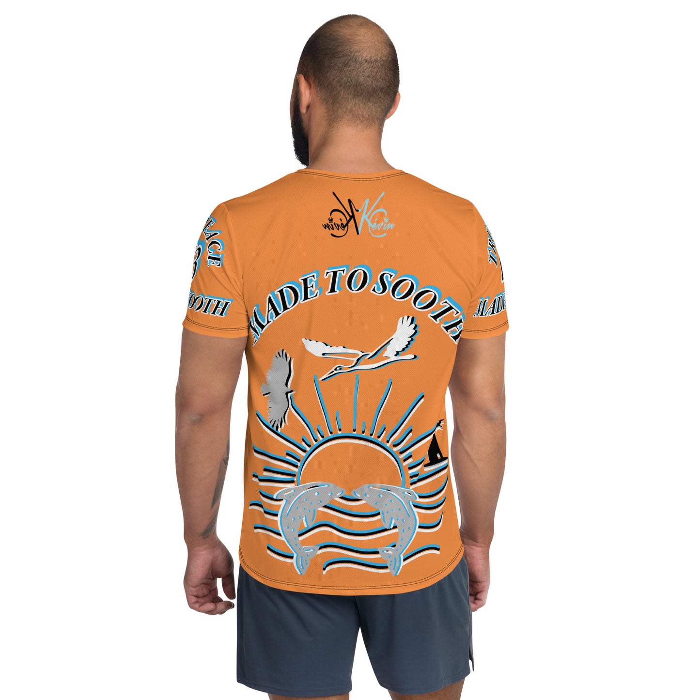 3TG True Peace Men's T-Shirt (Relaxed Ocean Sun Set Print)