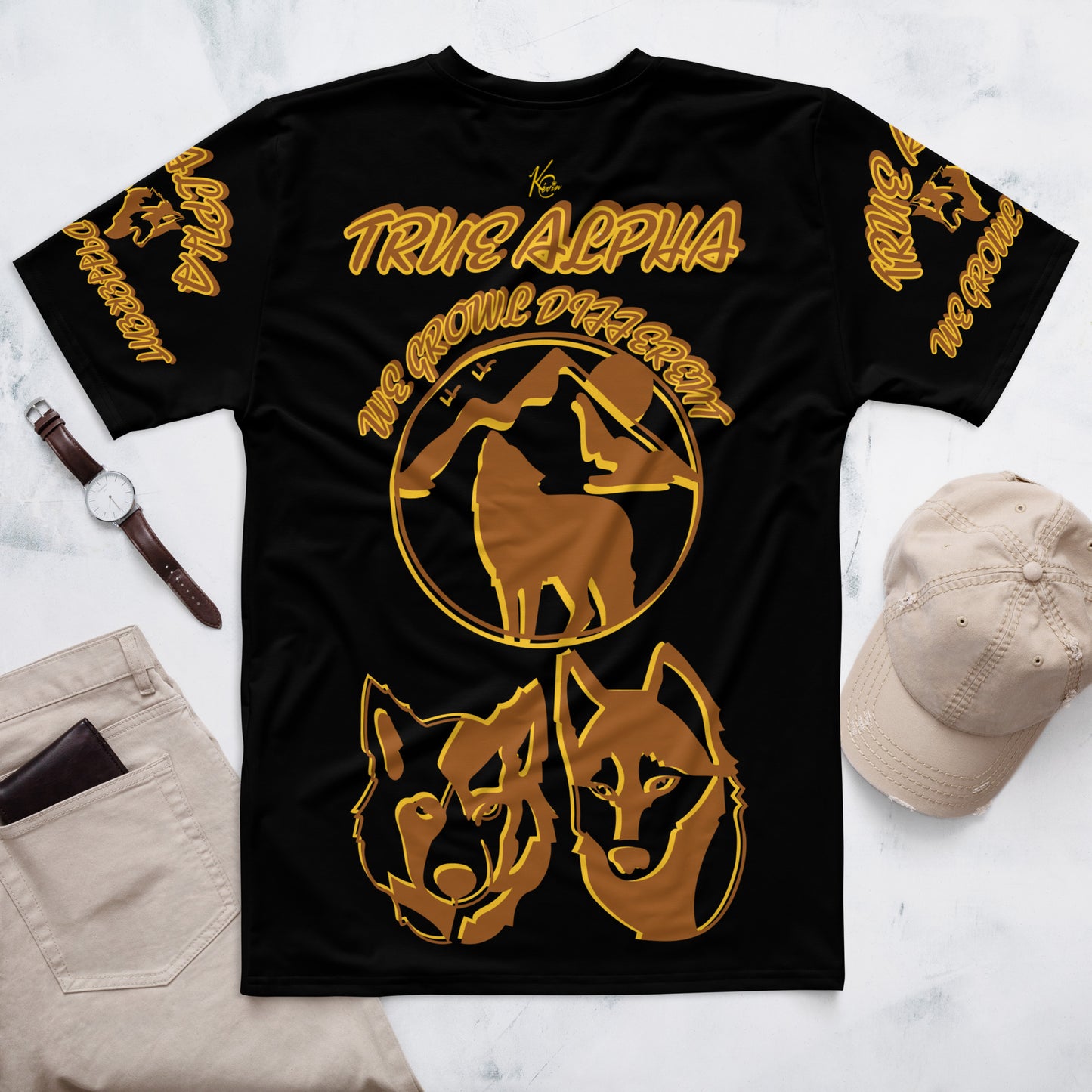 3TG True Alpha (Melanated Night Wolf Print Edition) T-Shirt