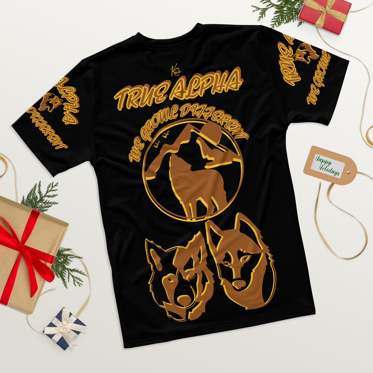 3TG True Alpha (Melanated Night Wolf Print Edition) T-Shirt