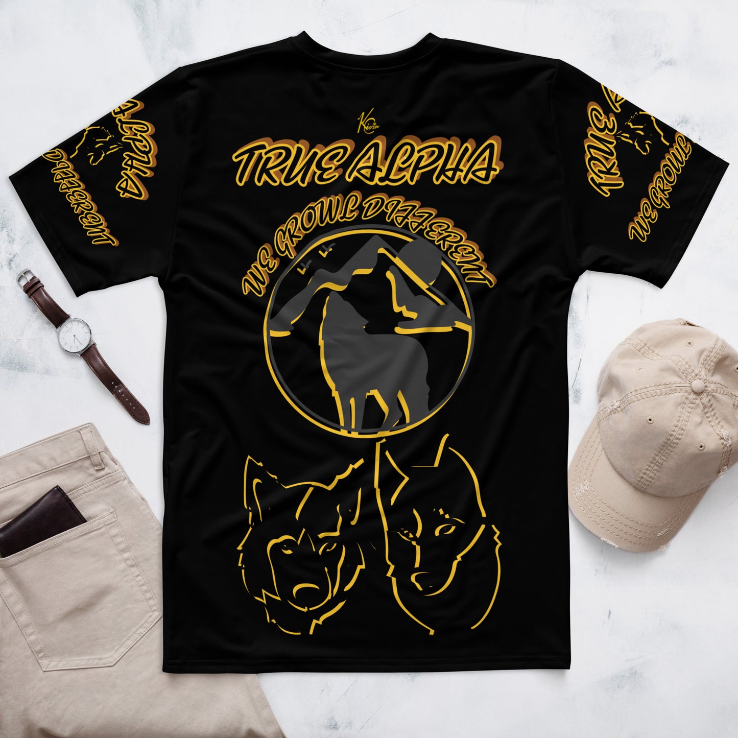 3TG True Alpha (Melanated Shadow Night Wolf Print Edition) T-Shirt