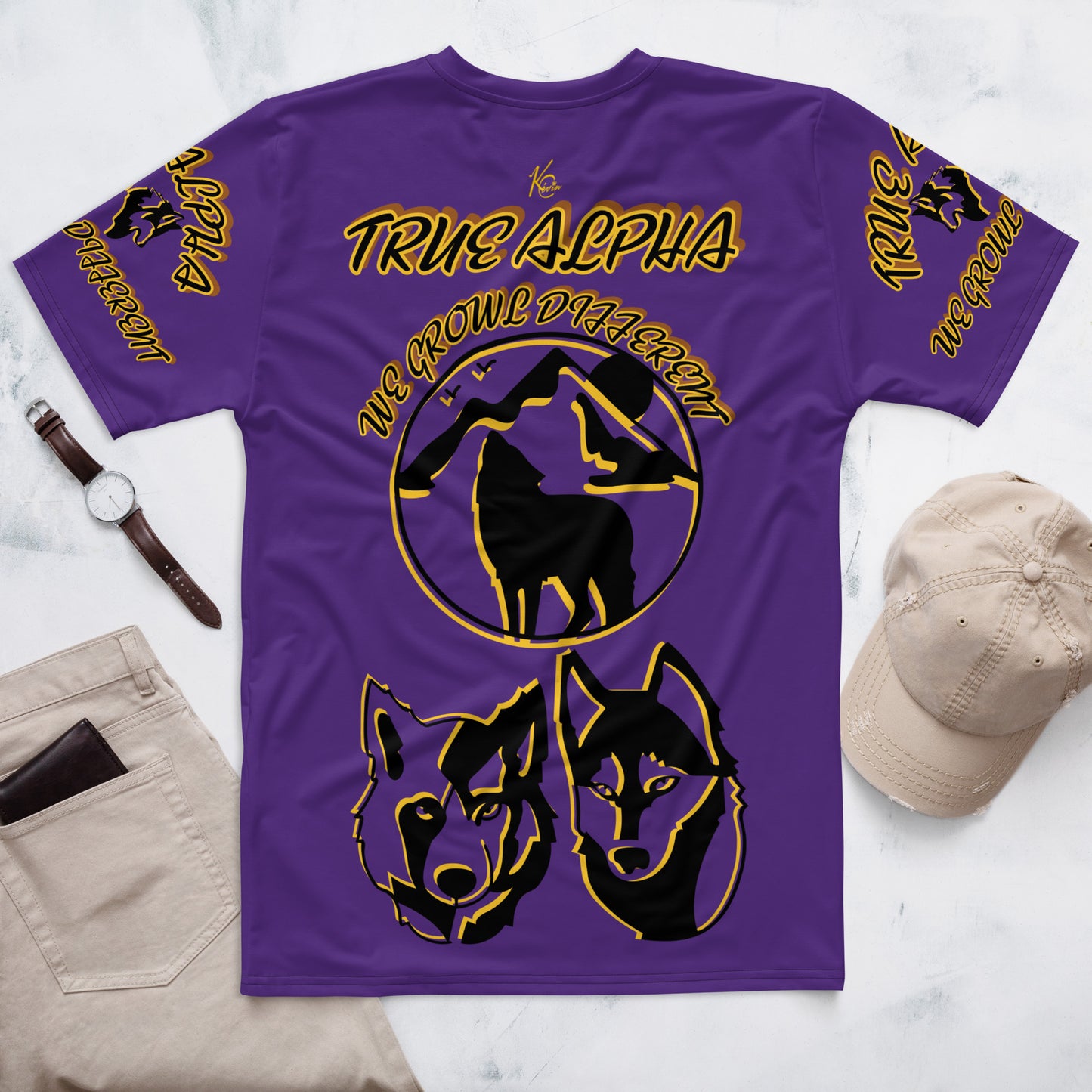 3TG True Alpha (Royal Purple Wolf Print Edition) T-Shirt