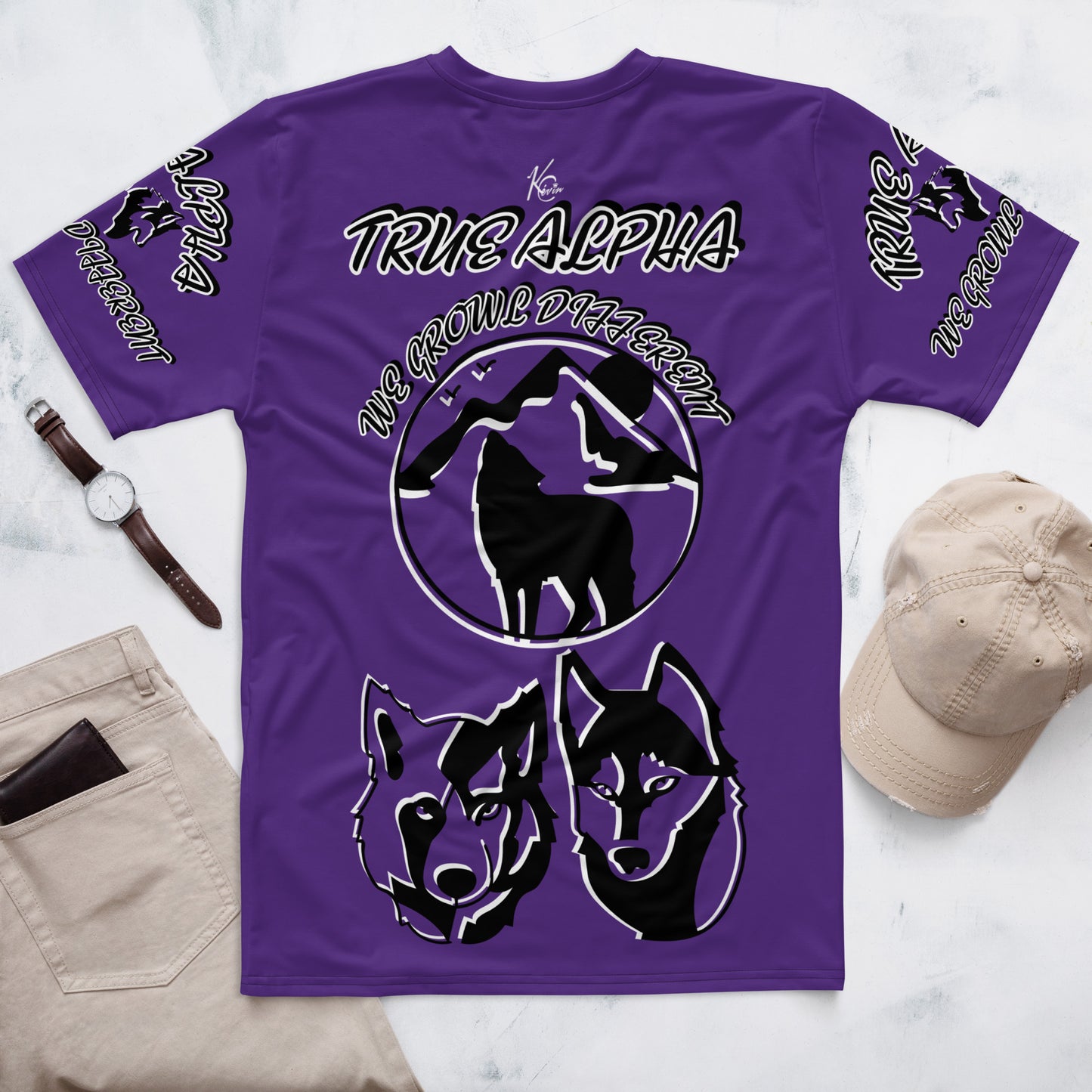 3TG True Alpha (Purple Knight Wolf Print Edition) T-Shirt