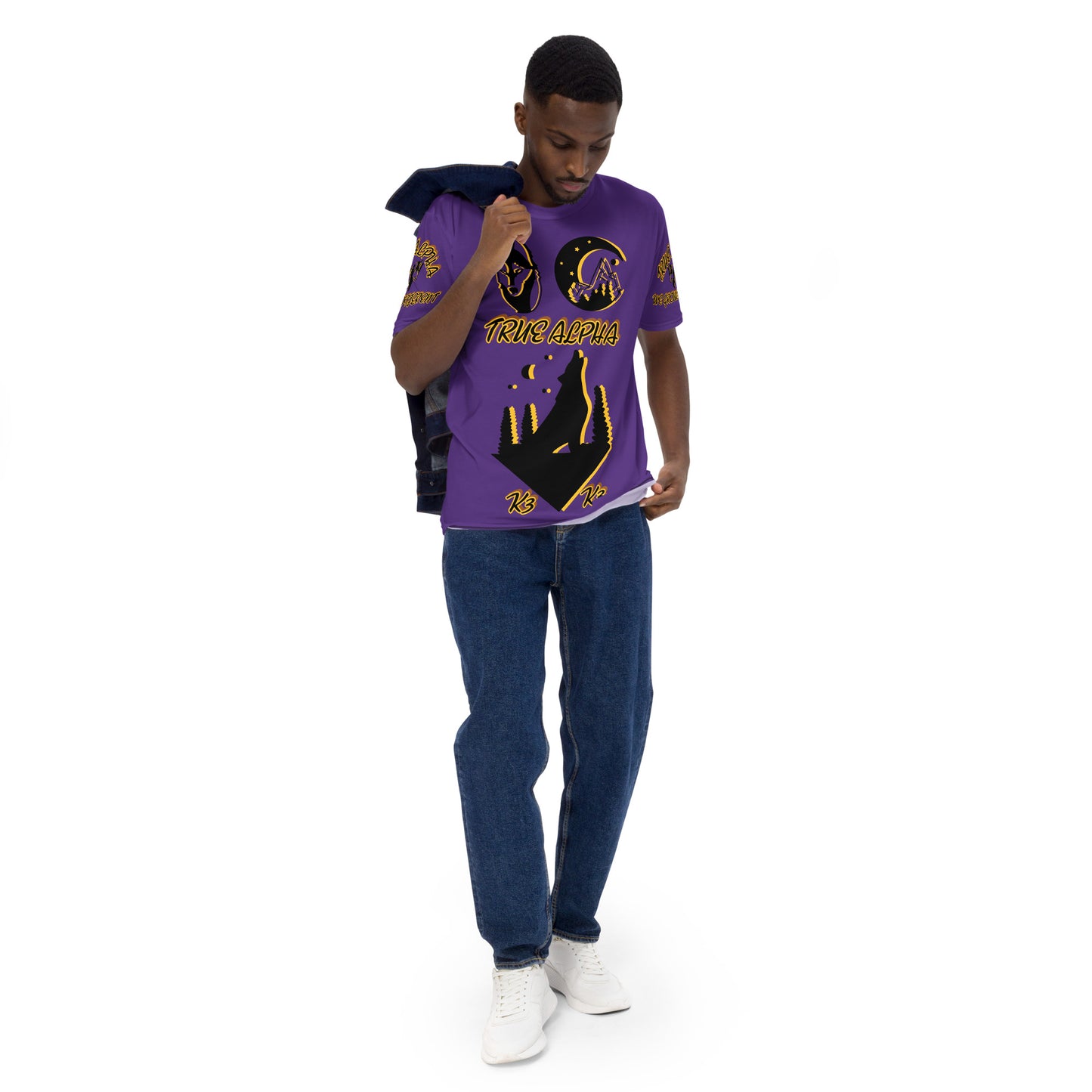 3TG True Alpha (Royal Purple Wolf Print Edition) T-Shirt