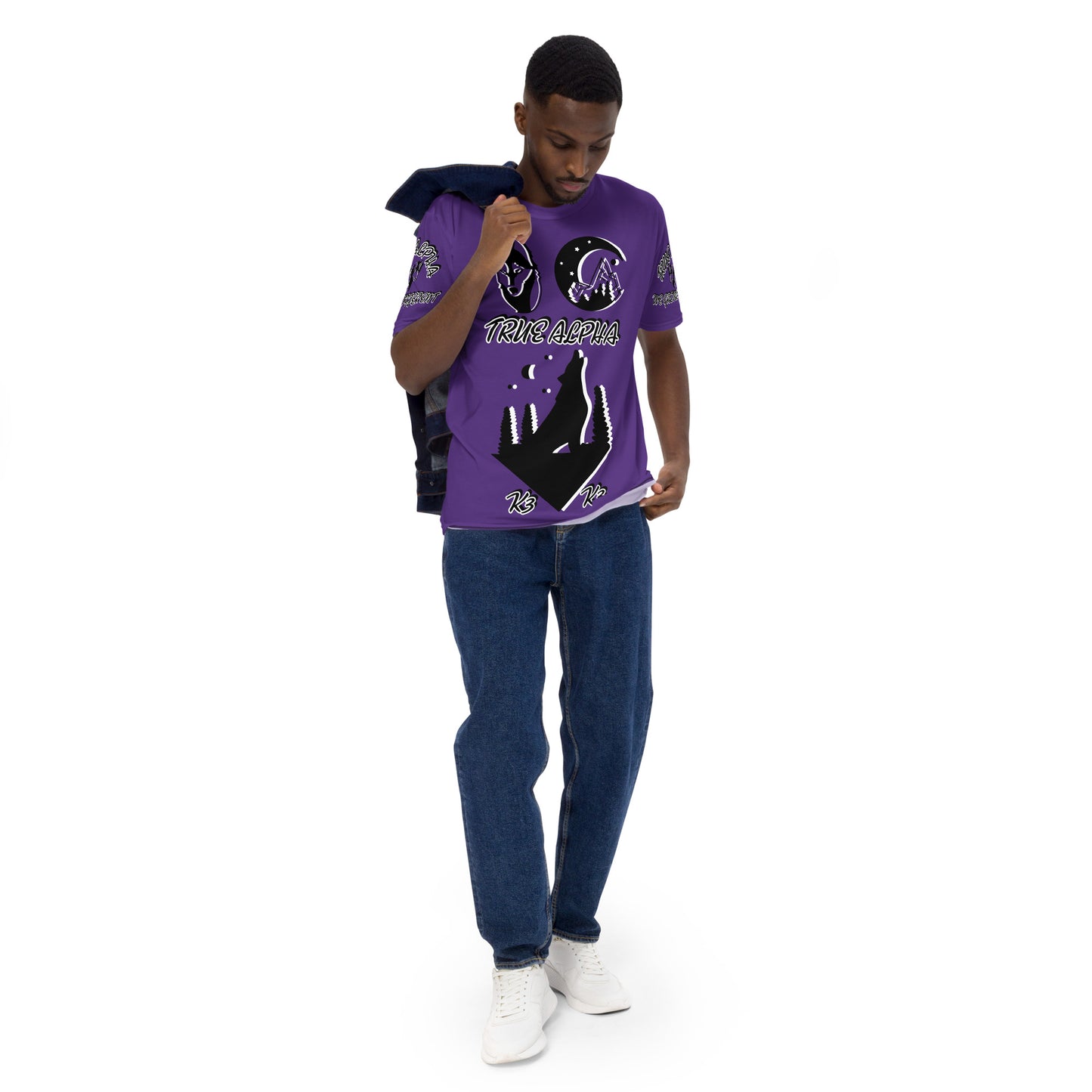 3TG True Alpha (Purple Knight Wolf Print Edition) T-Shirt