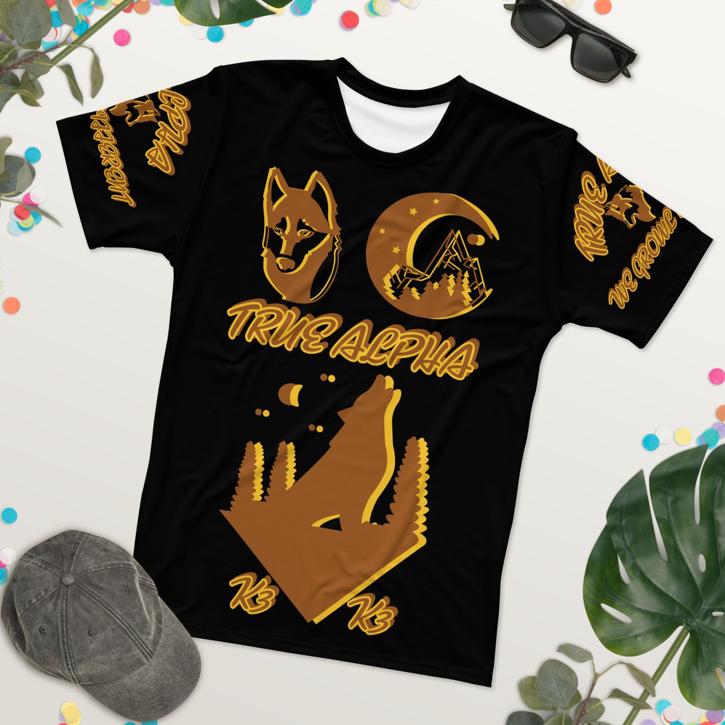 3TG True Alpha (Melanated Night Wolf Print Edition) T-Shirt