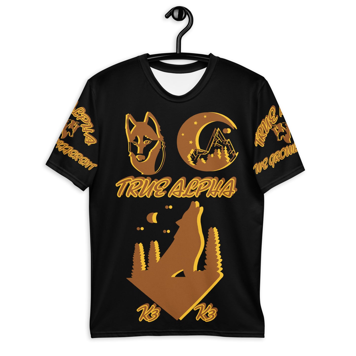 3TG True Alpha (Melanated Night Wolf Print Edition) T-Shirt