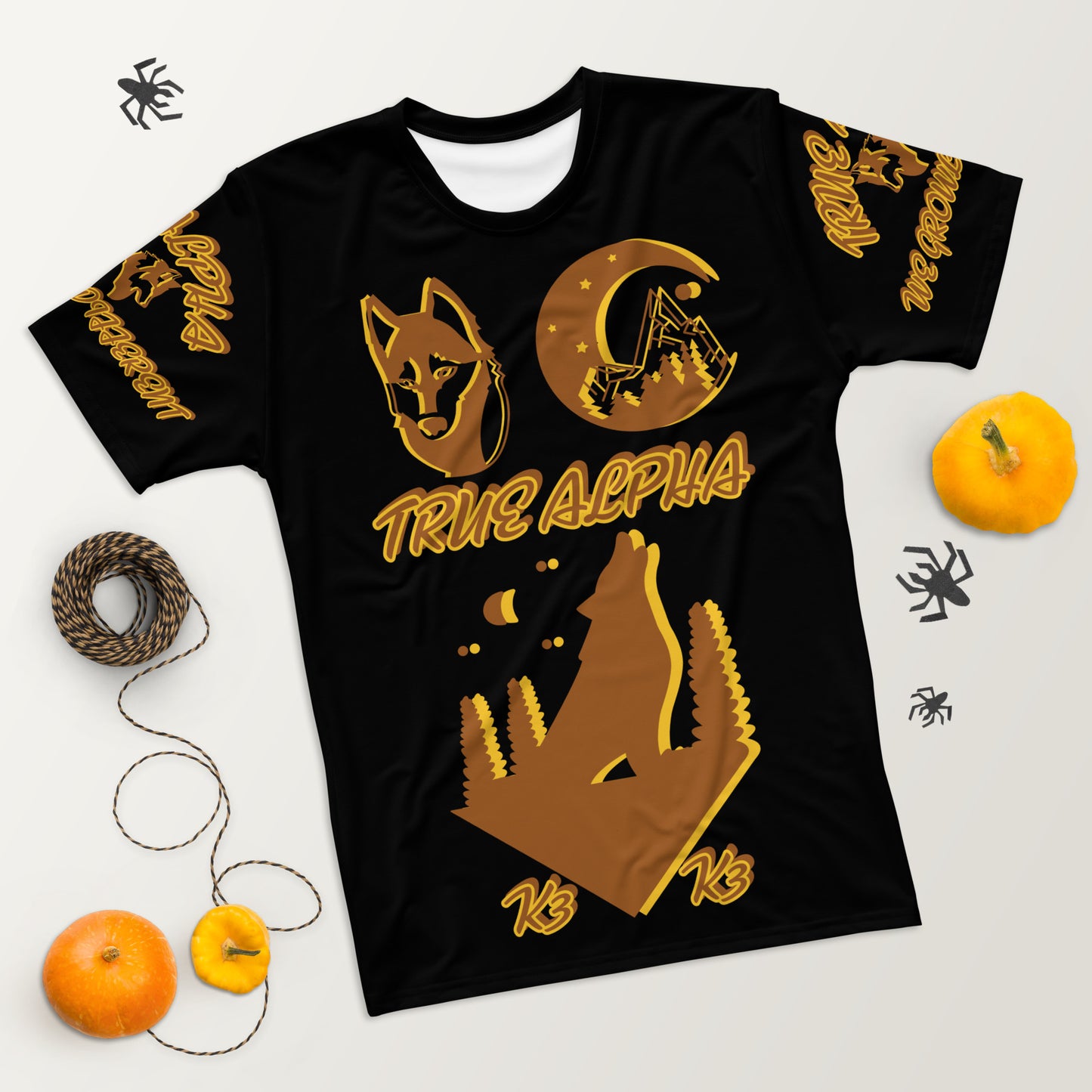 3TG True Alpha (Melanated Night Wolf Print Edition) T-Shirt