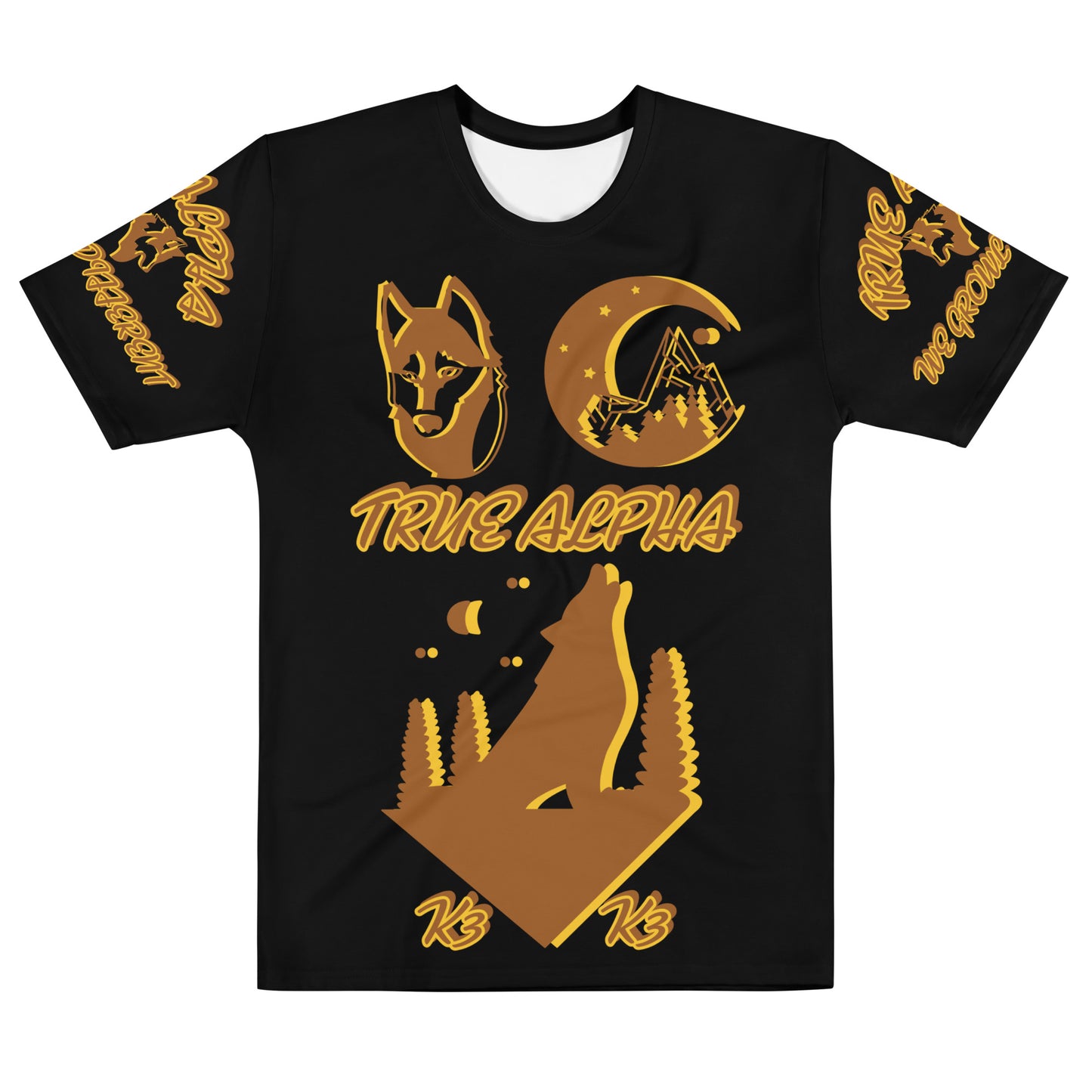 3TG True Alpha (Melanated Night Wolf Print Edition) T-Shirt