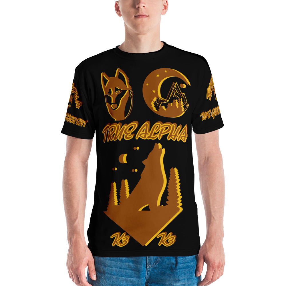 3TG True Alpha (Melanated Night Wolf Print Edition) T-Shirt