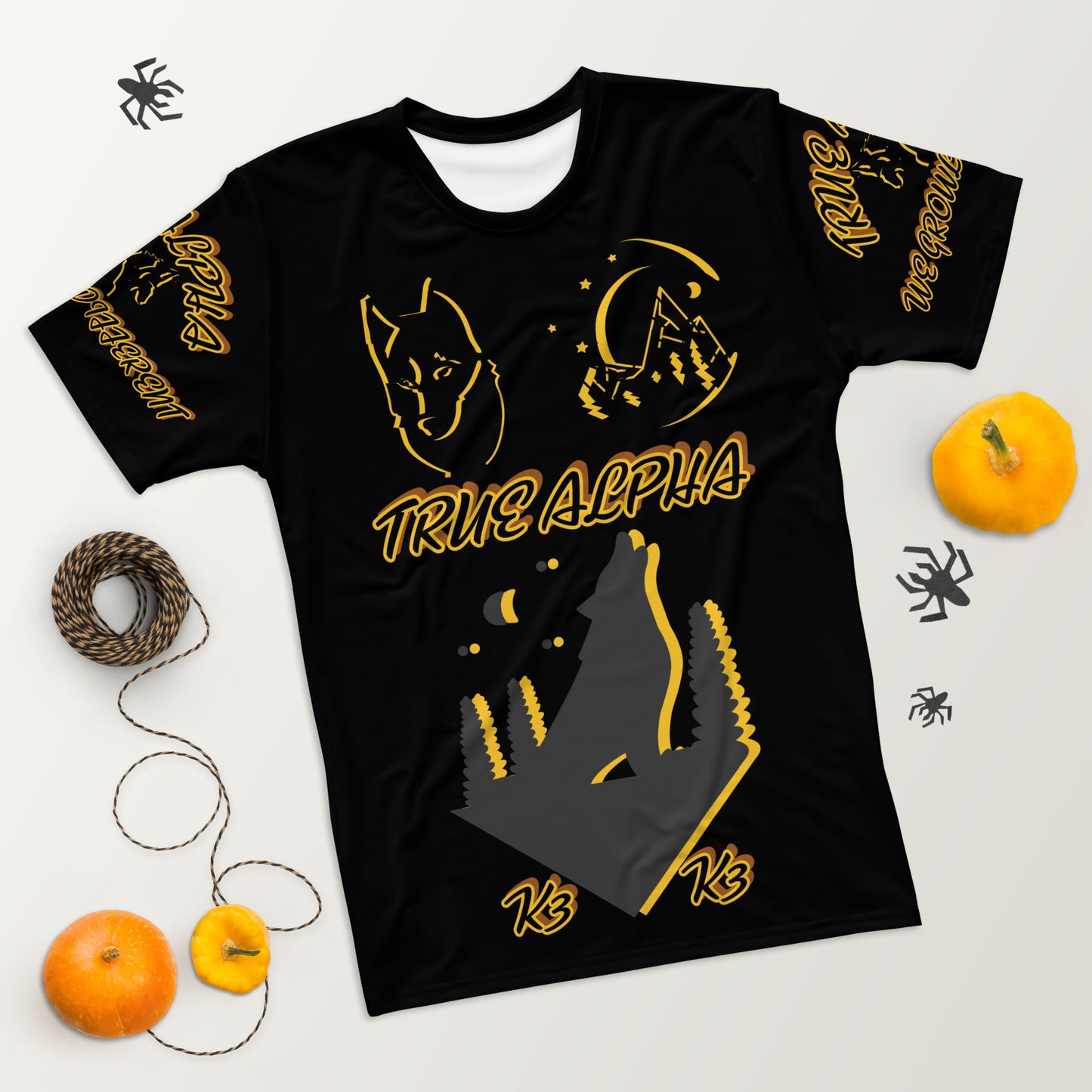 3TG True Alpha (Melanated Shadow Night Wolf Print Edition) T-Shirt