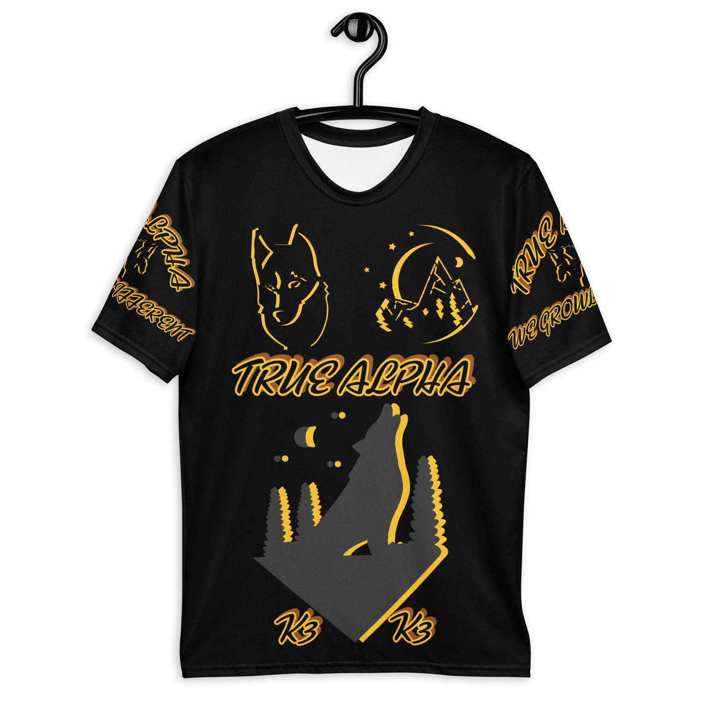 3TG True Alpha (Melanated Shadow Night Wolf Print Edition) T-Shirt