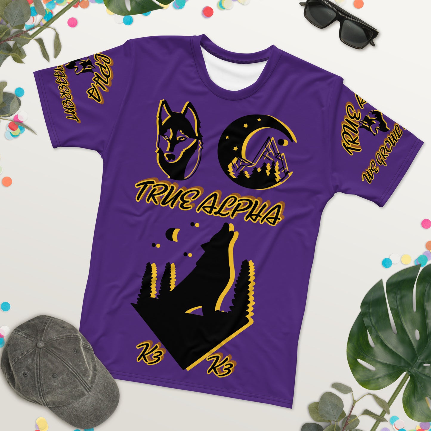 3TG True Alpha (Royal Purple Wolf Print Edition) T-Shirt