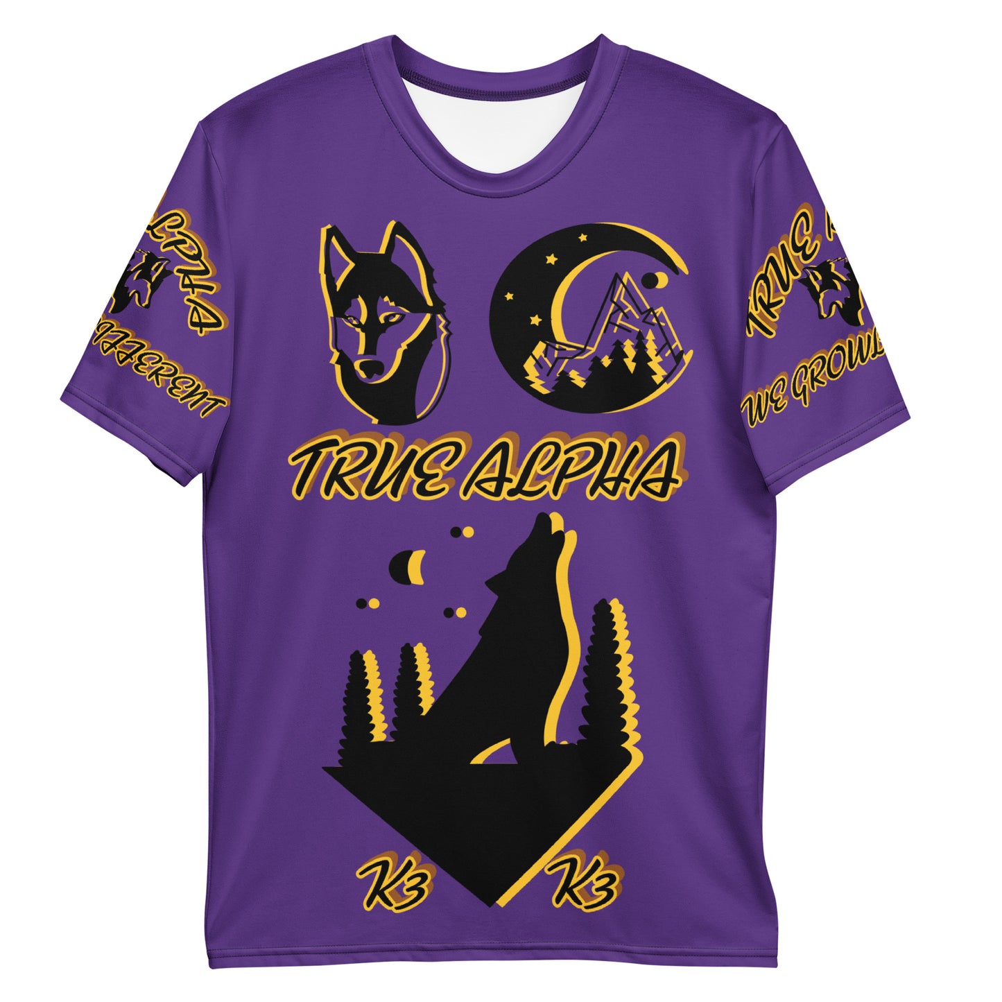 3TG True Alpha (Royal Purple Wolf Print Edition) T-Shirt