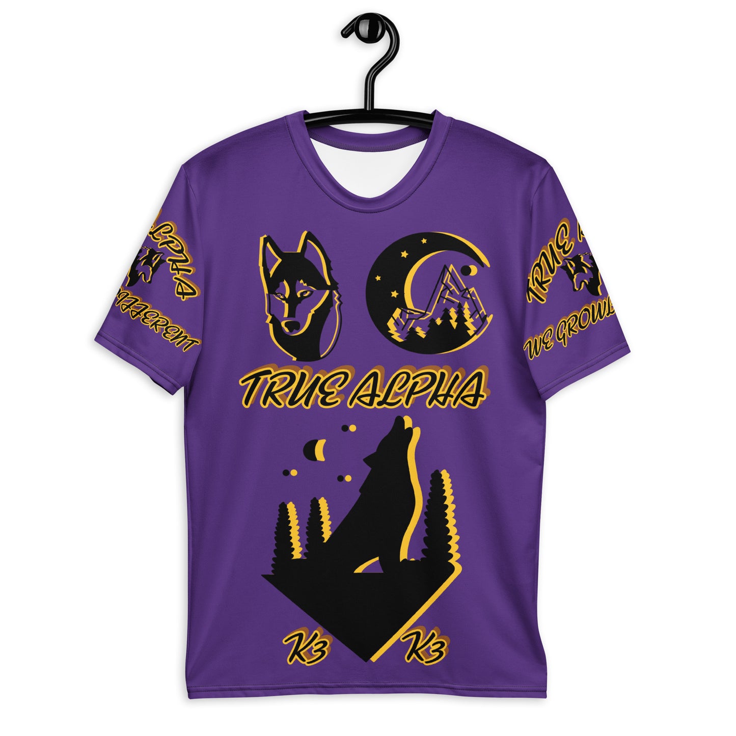 3TG True Alpha (Royal Purple Wolf Print Edition) T-Shirt