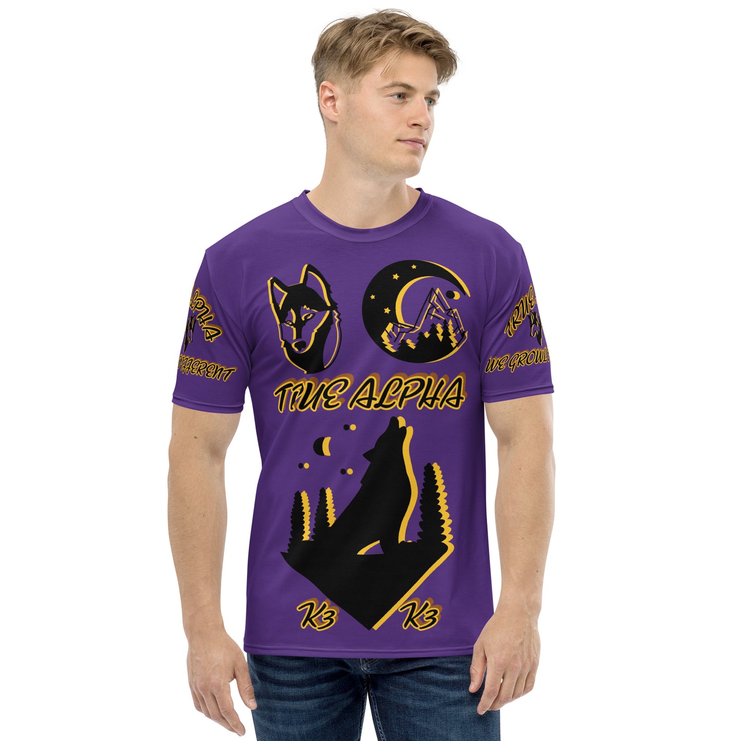 3TG True Alpha (Royal Purple Wolf Print Edition) T-Shirt