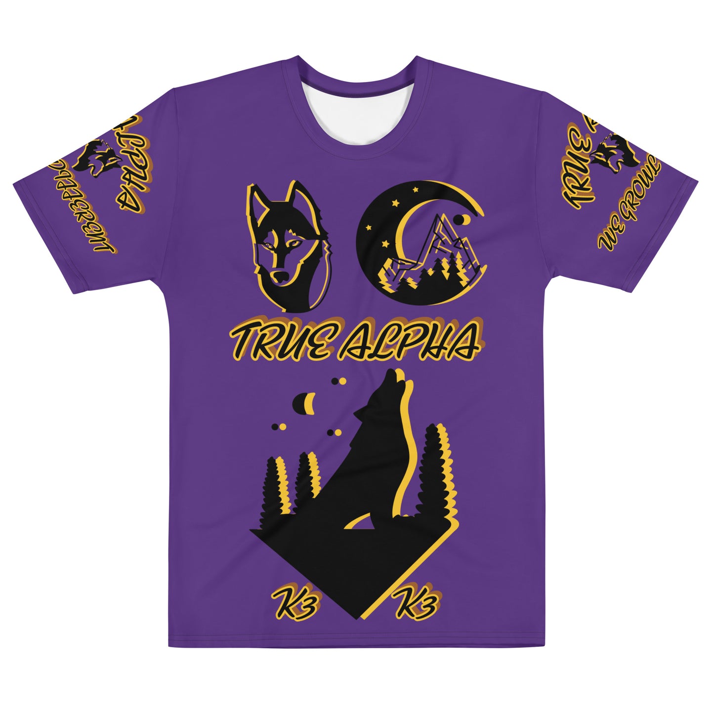 3TG True Alpha (Royal Purple Wolf Print Edition) T-Shirt