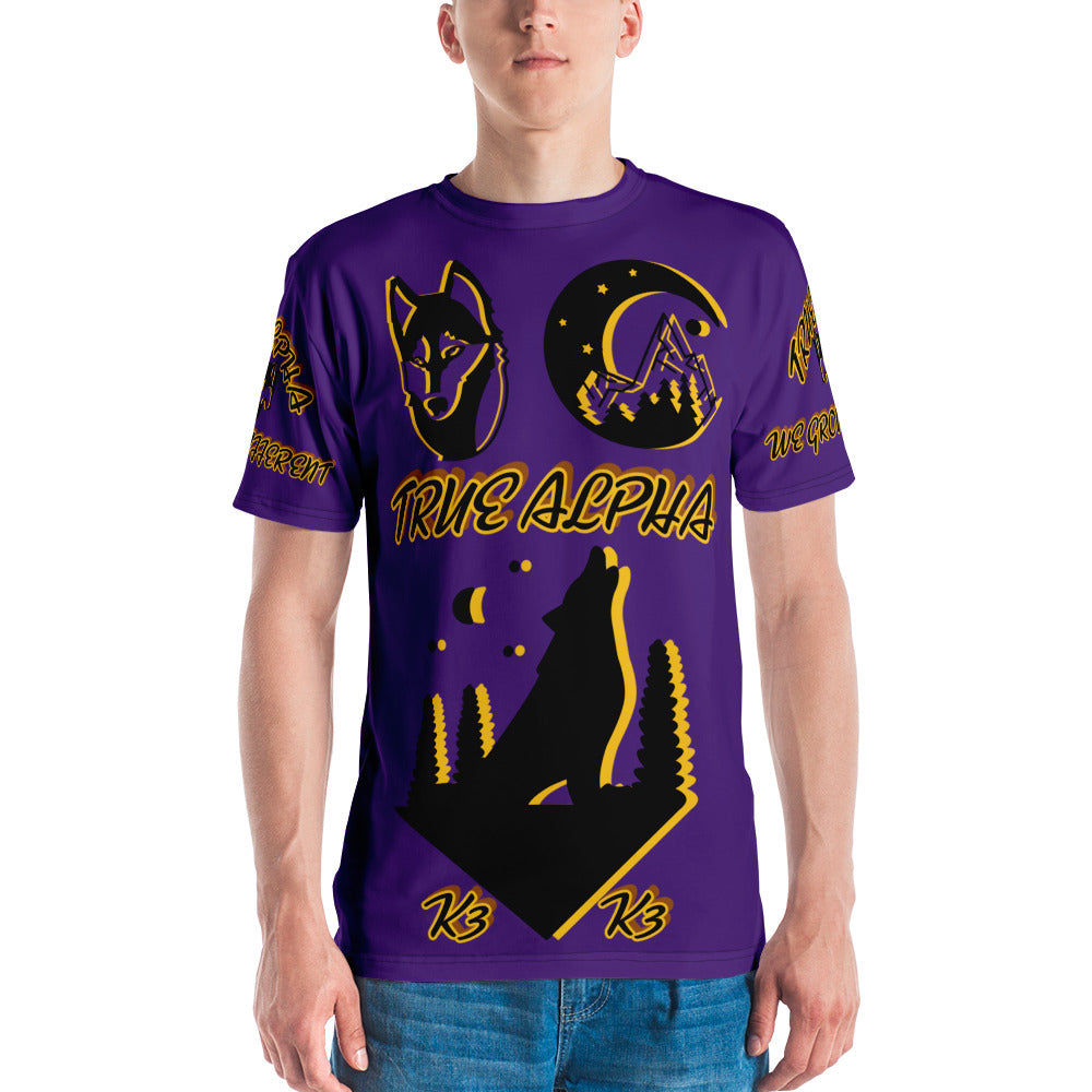 3TG True Alpha (Royal Purple Wolf Print Edition) T-Shirt