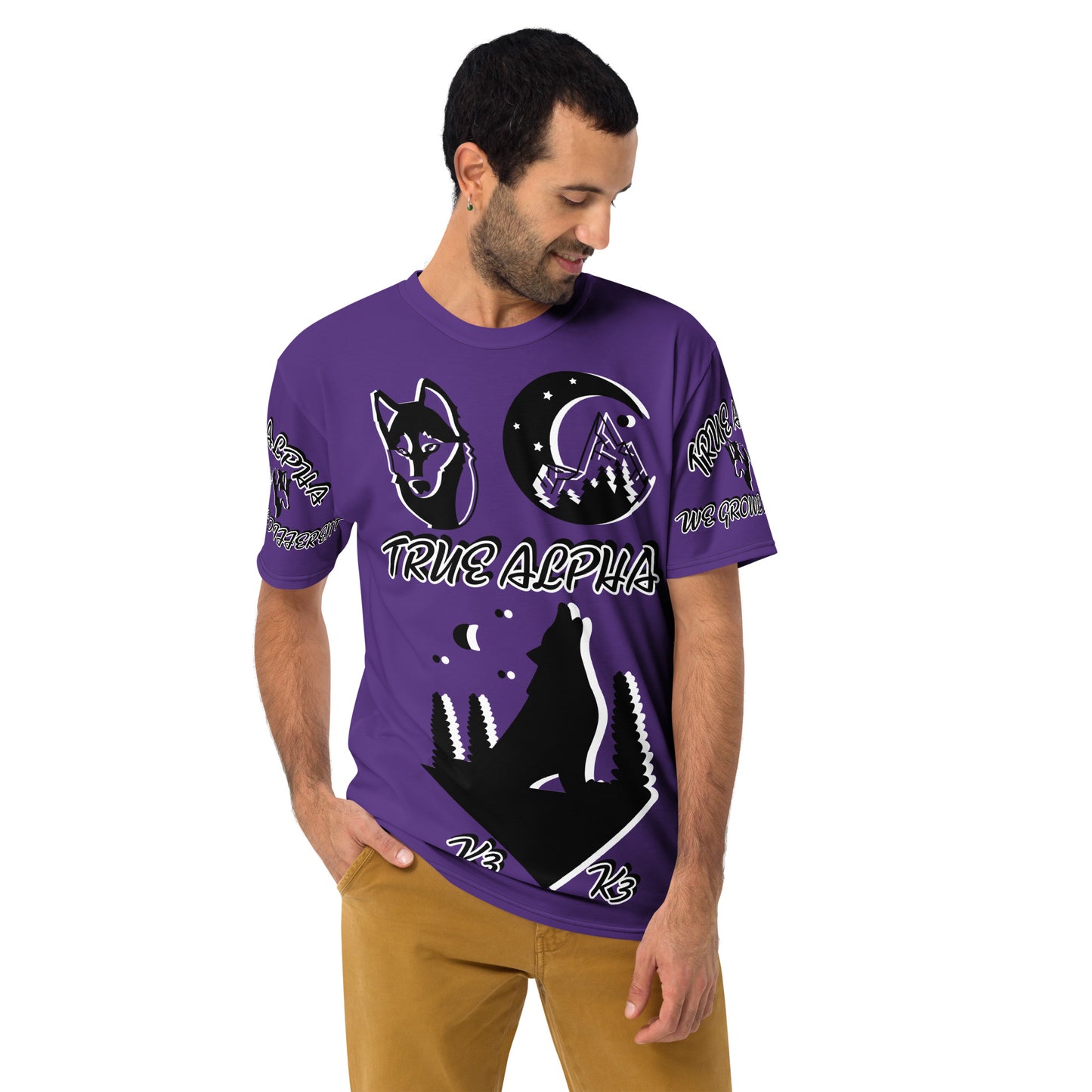 3TG True Alpha (Purple Knight Wolf Print Edition) T-Shirt