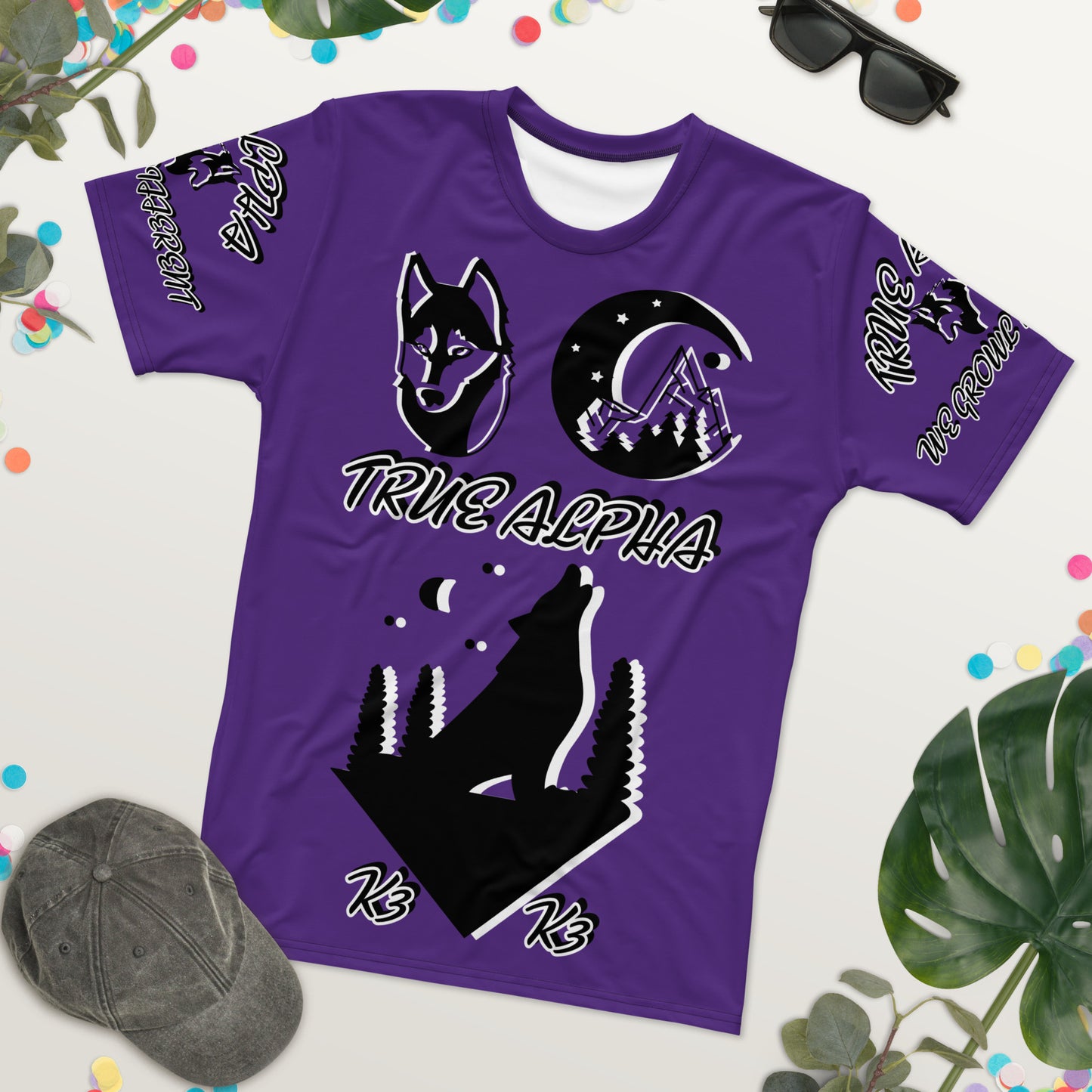 3TG True Alpha (Purple Knight Wolf Print Edition) T-Shirt