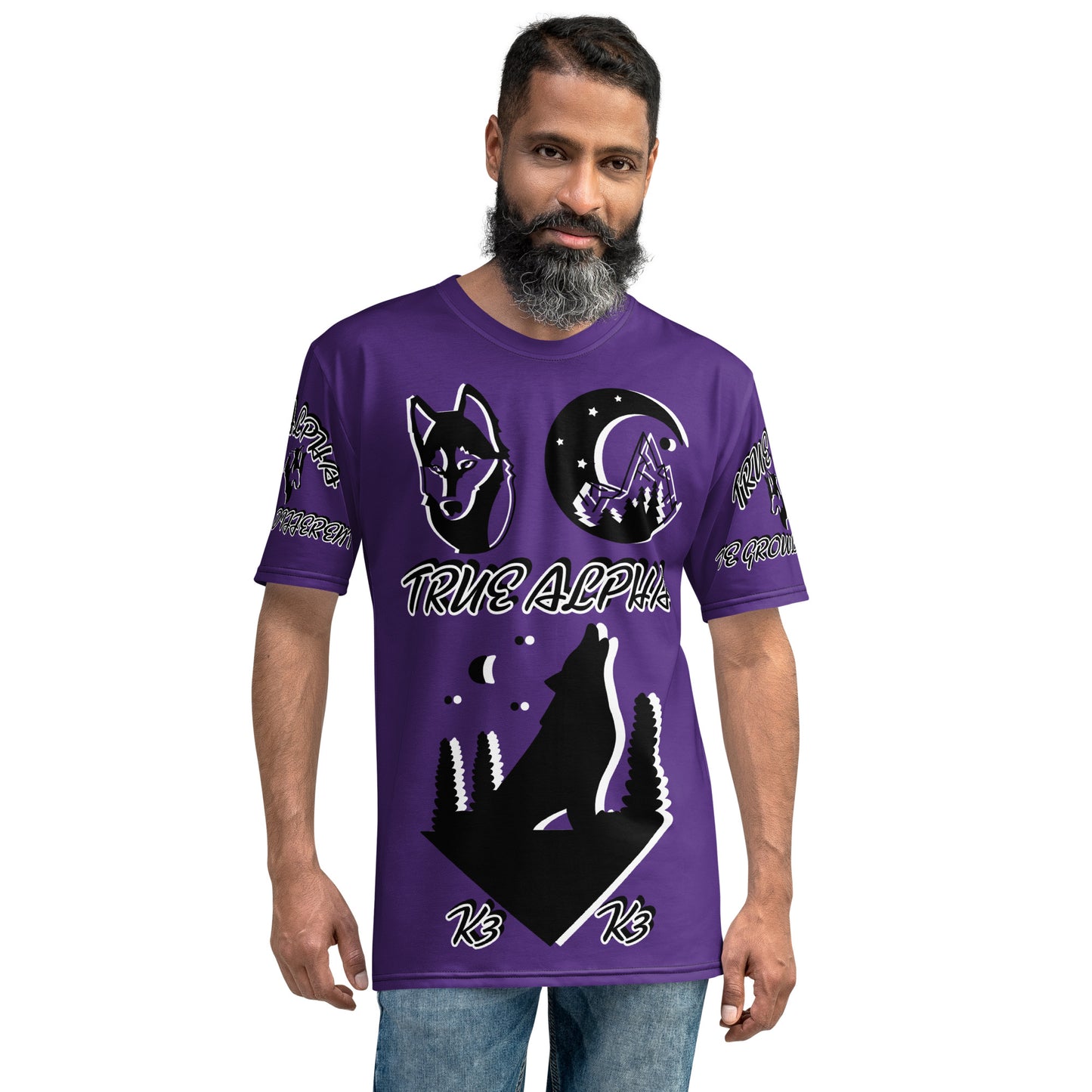 3TG True Alpha (Purple Knight Wolf Print Edition) T-Shirt