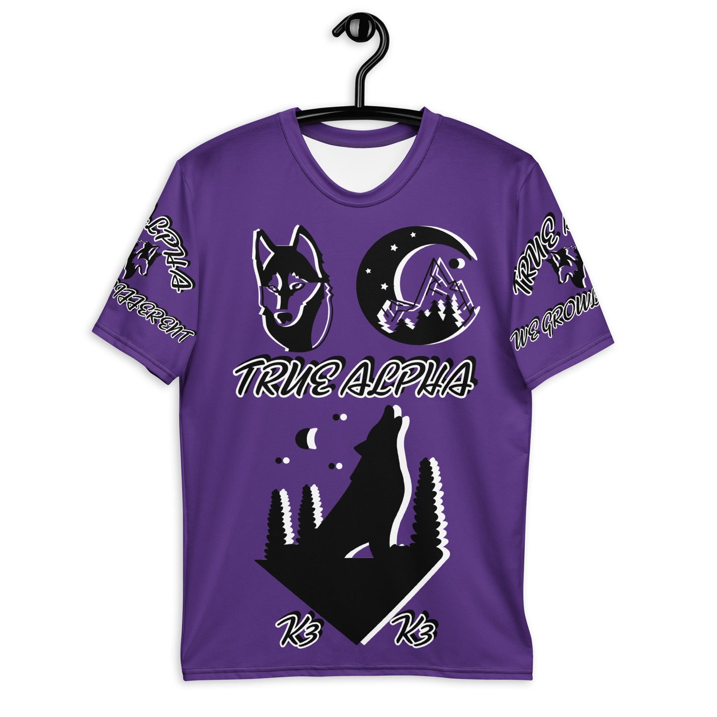 3TG True Alpha (Purple Knight Wolf Print Edition) T-Shirt