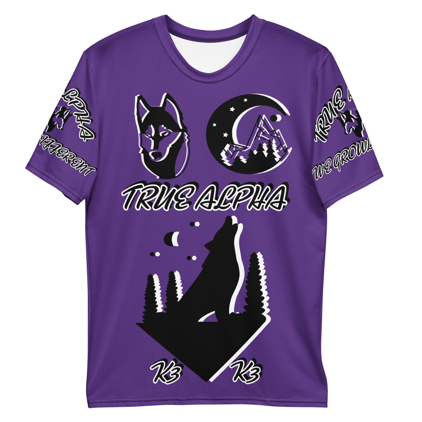 3TG True Alpha (Purple Knight Wolf Print Edition) T-Shirt