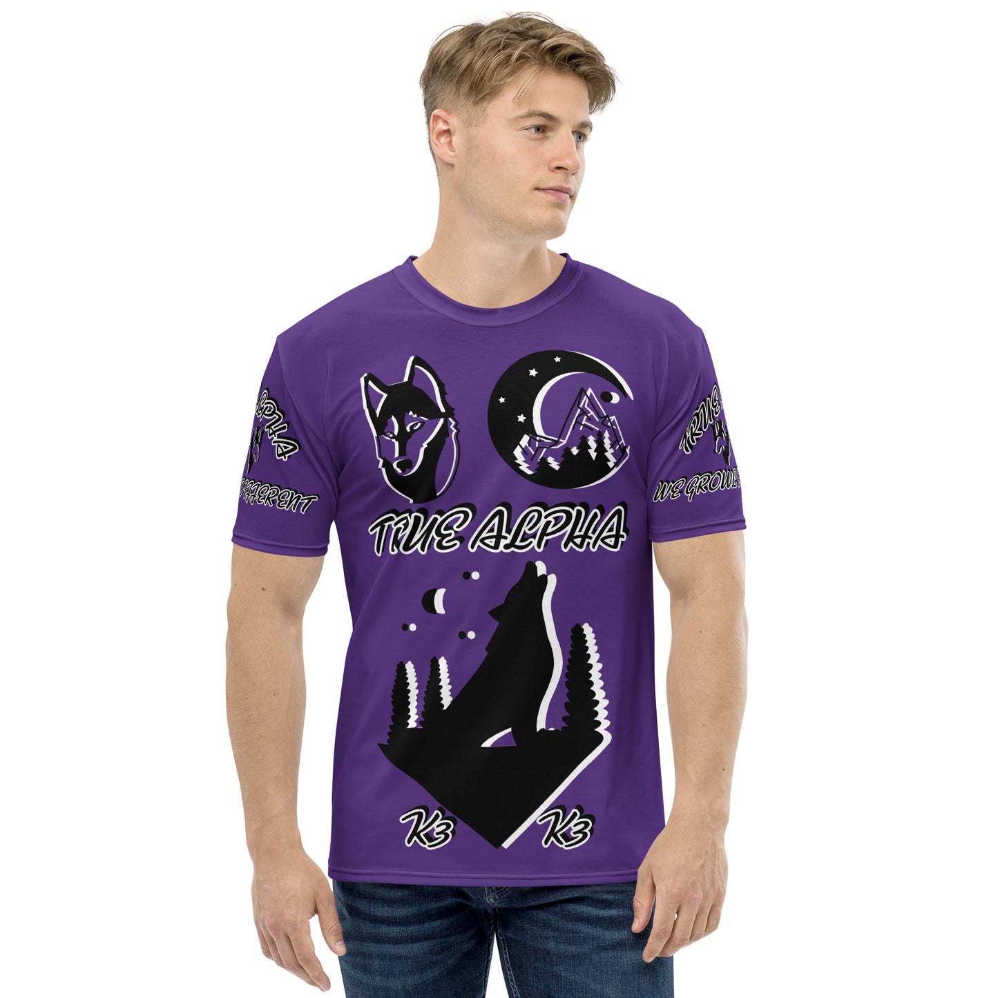 3TG True Alpha (Purple Knight Wolf Print Edition) T-Shirt