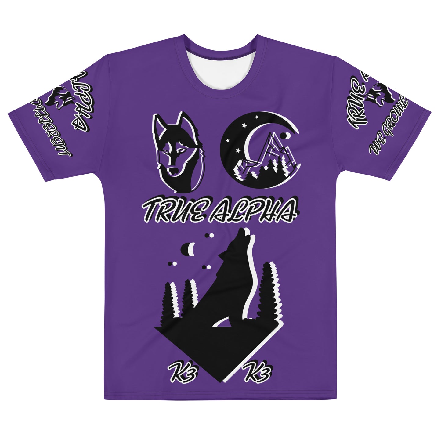 3TG True Alpha (Purple Knight Wolf Print Edition) T-Shirt