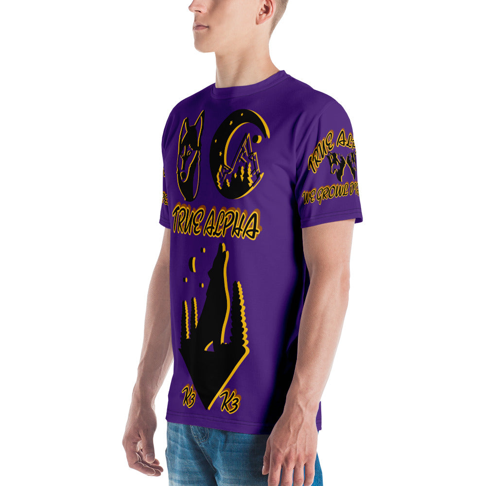 3TG True Alpha (Royal Purple Wolf Print Edition) T-Shirt