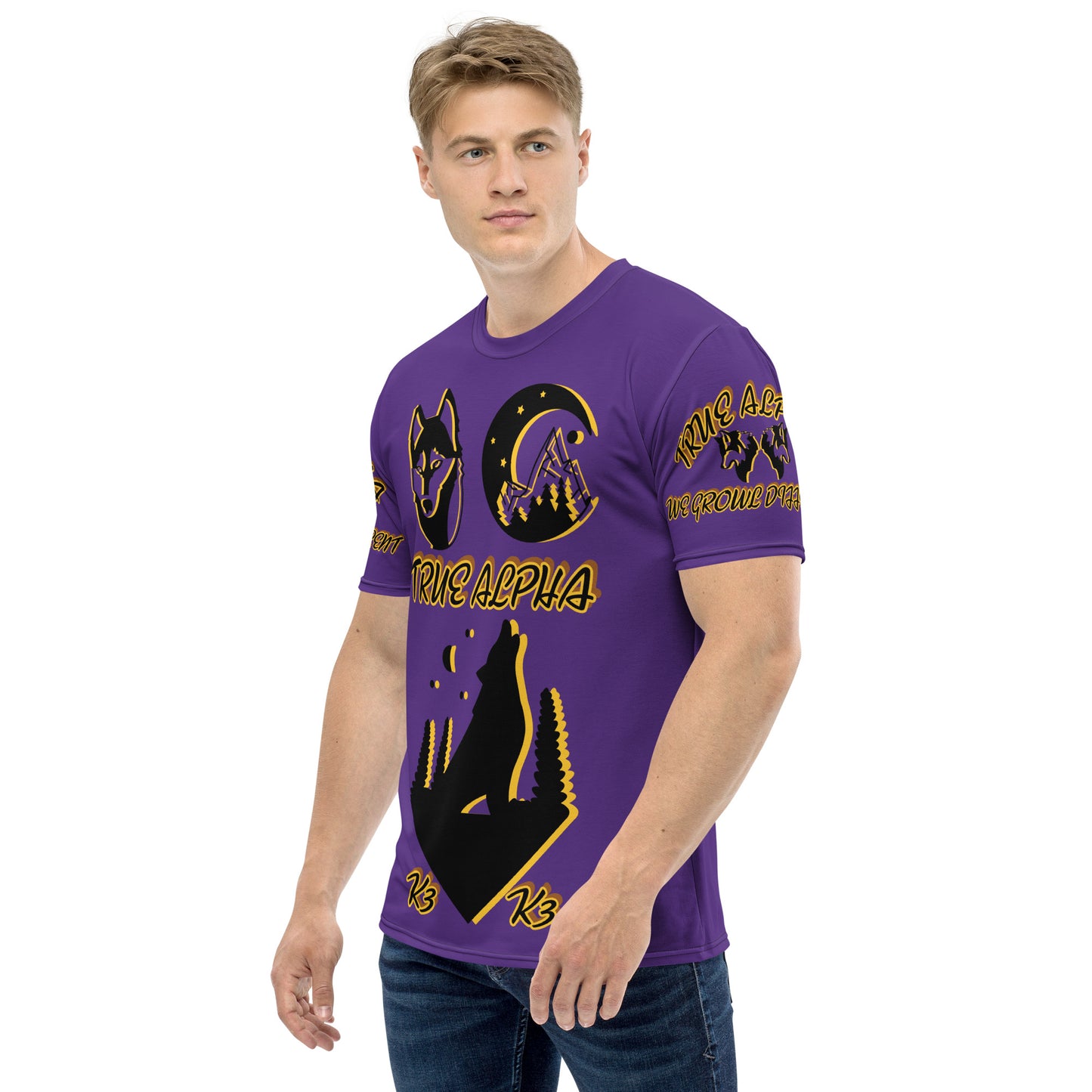 3TG True Alpha (Royal Purple Wolf Print Edition) T-Shirt