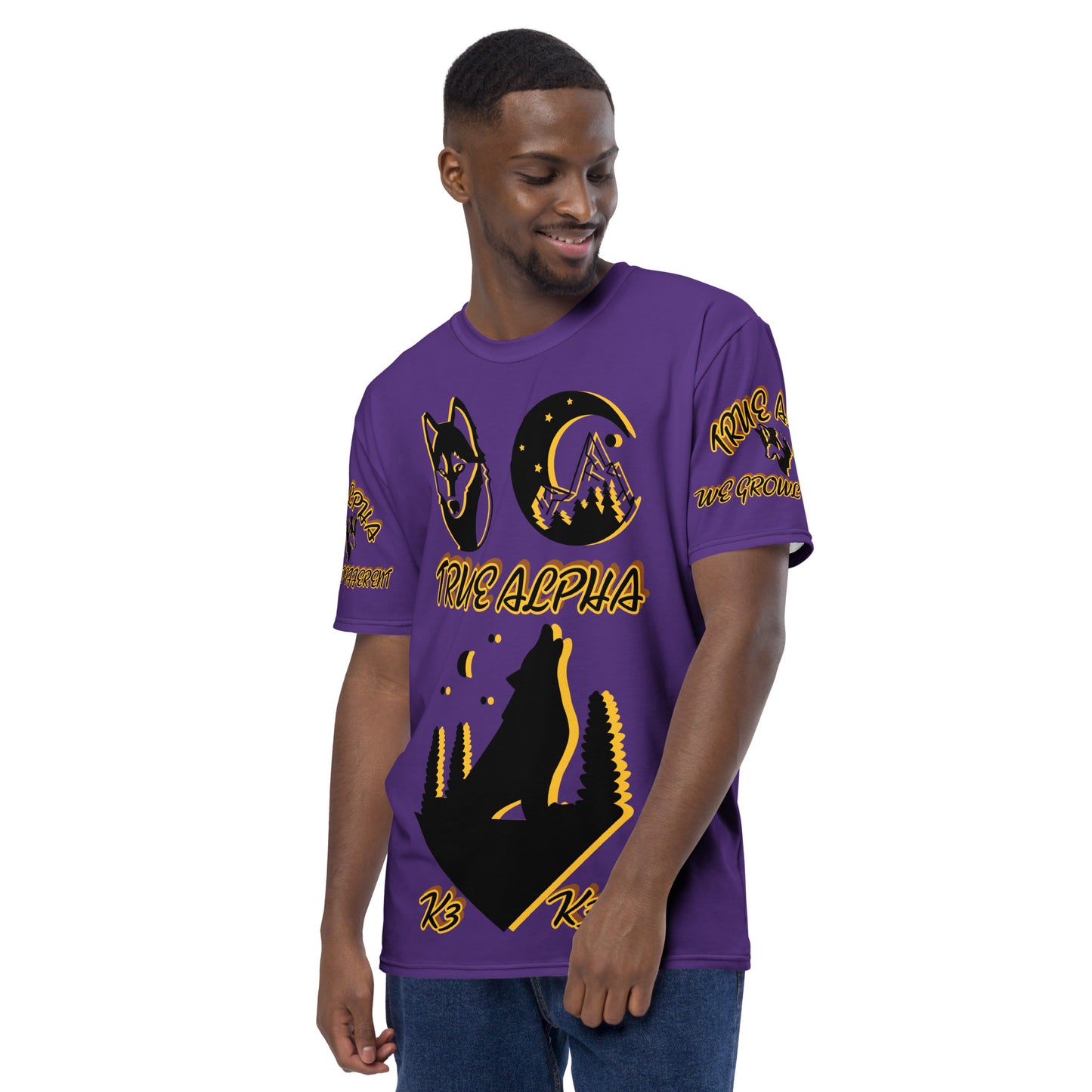 3TG True Alpha (Royal Purple Wolf Print Edition) T-Shirt