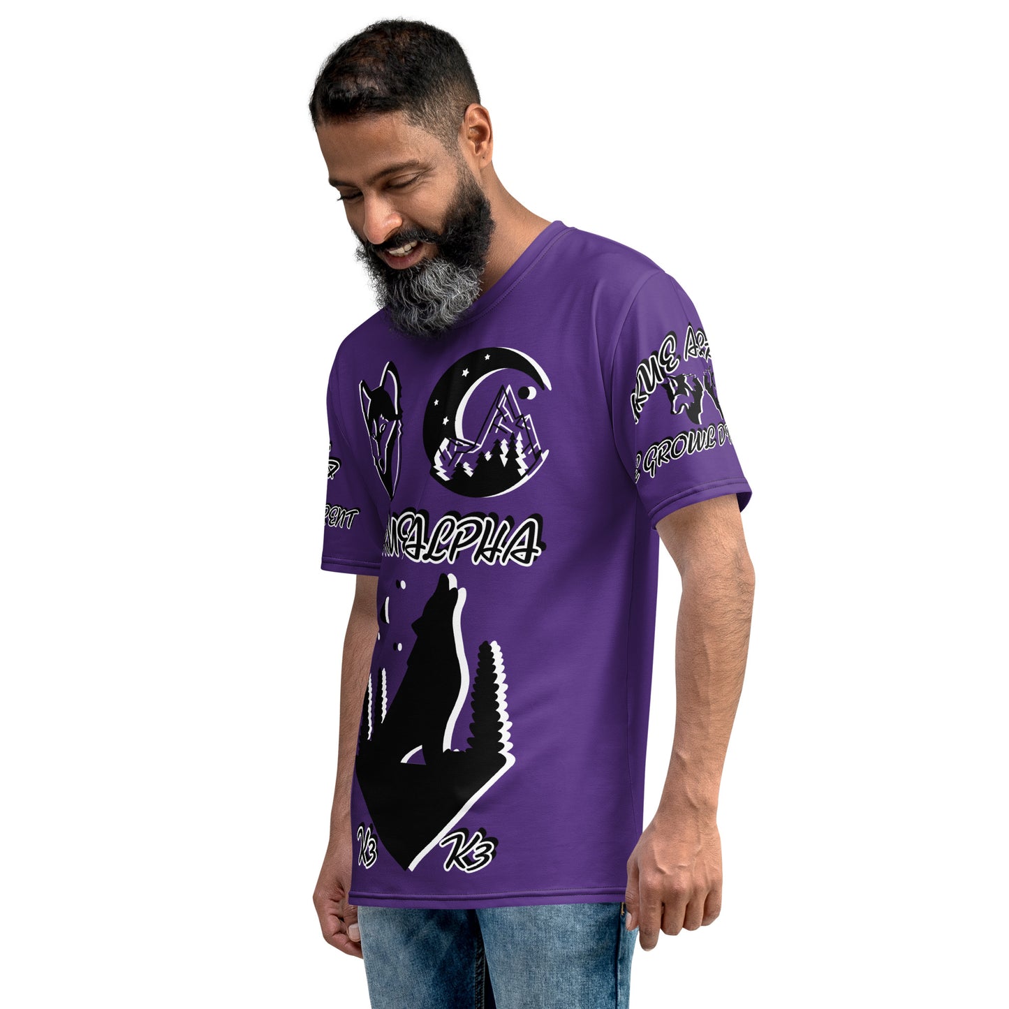 3TG True Alpha (Purple Knight Wolf Print Edition) T-Shirt