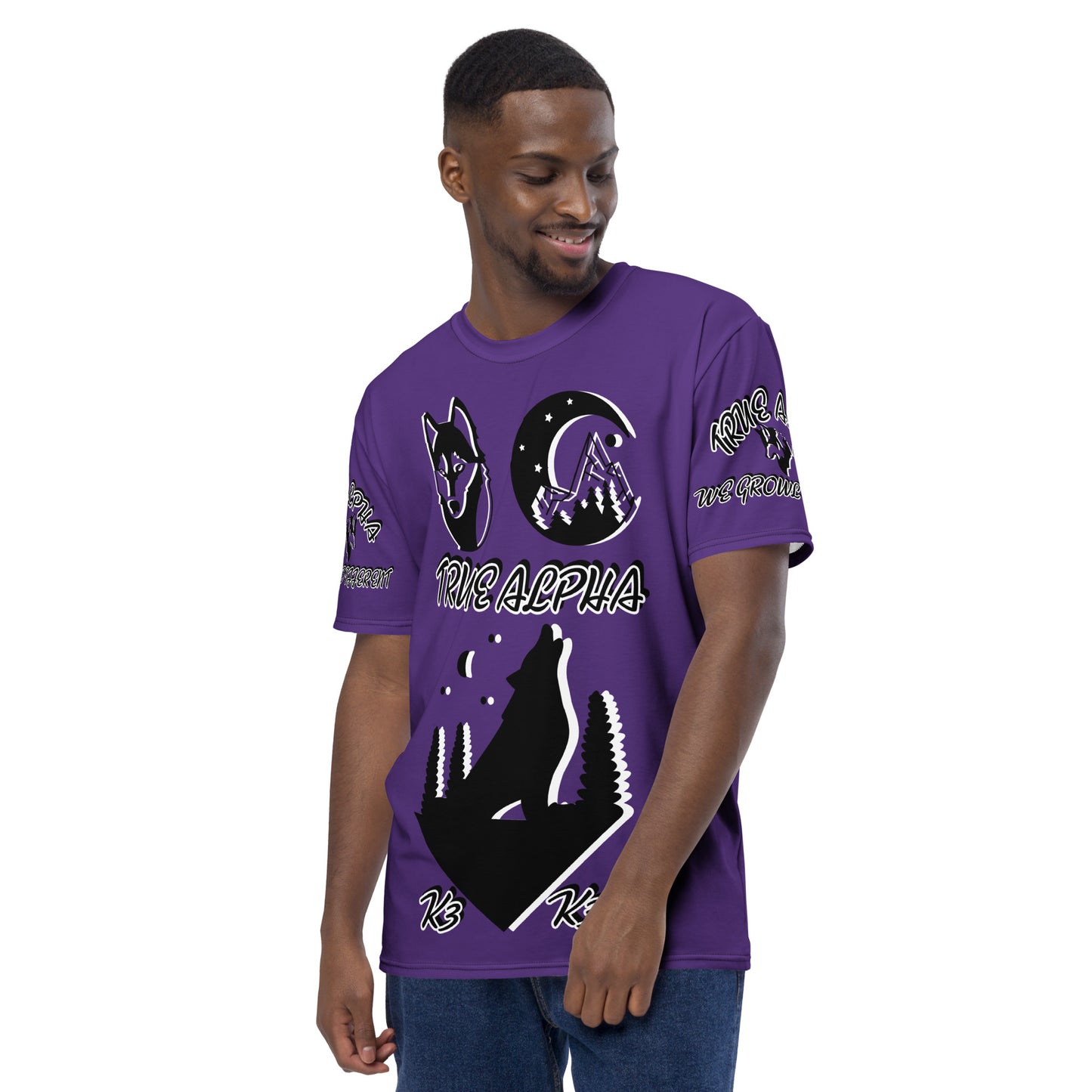 3TG True Alpha (Purple Knight Wolf Print Edition) T-Shirt