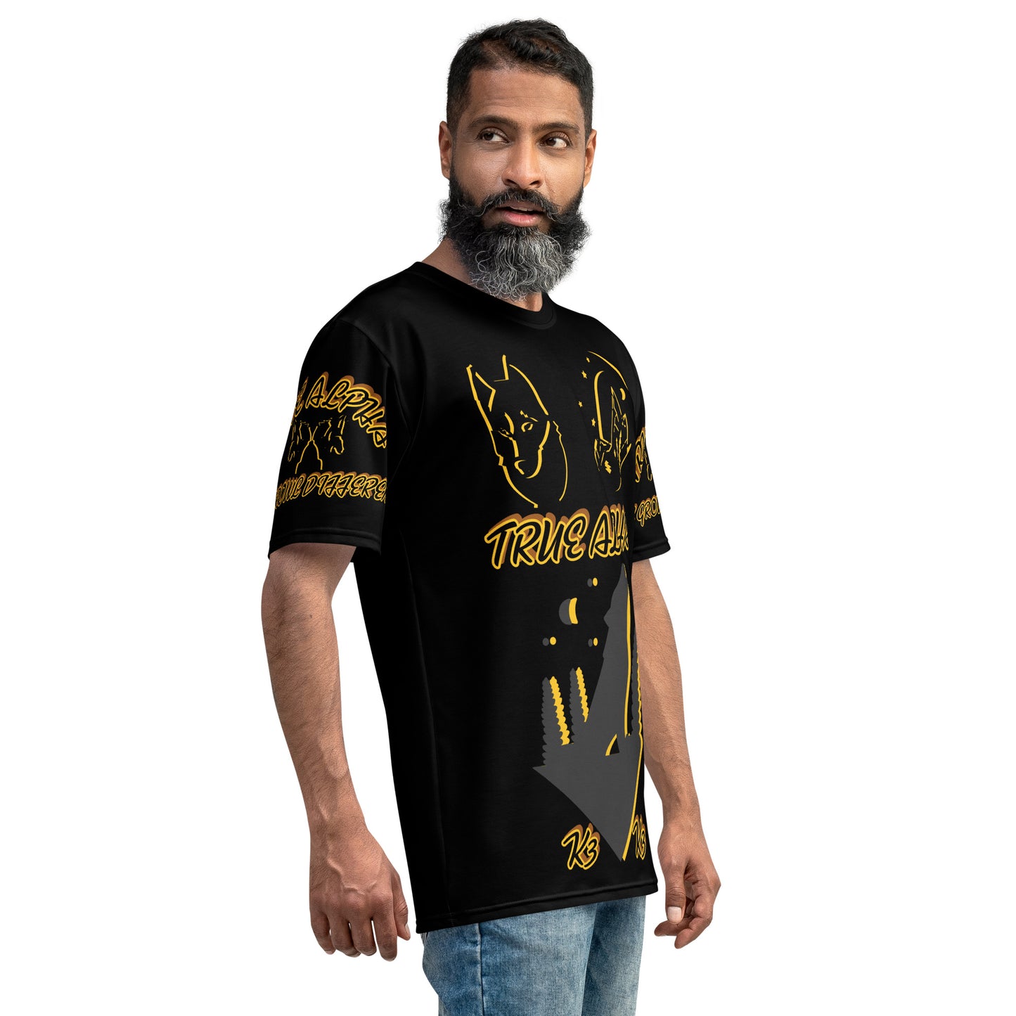 3TG True Alpha (Melanated Shadow Night Wolf Print Edition) T-Shirt