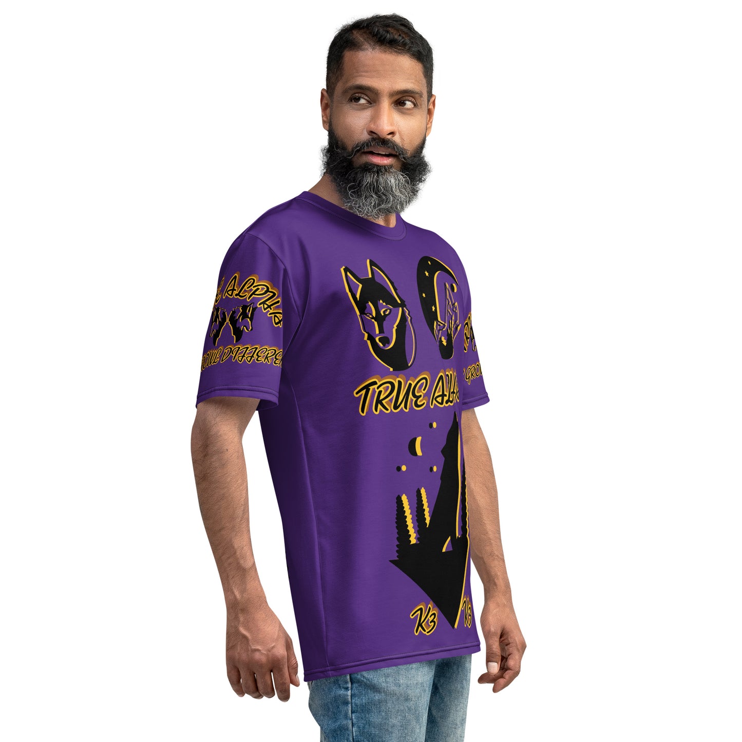 3TG True Alpha (Royal Purple Wolf Print Edition) T-Shirt