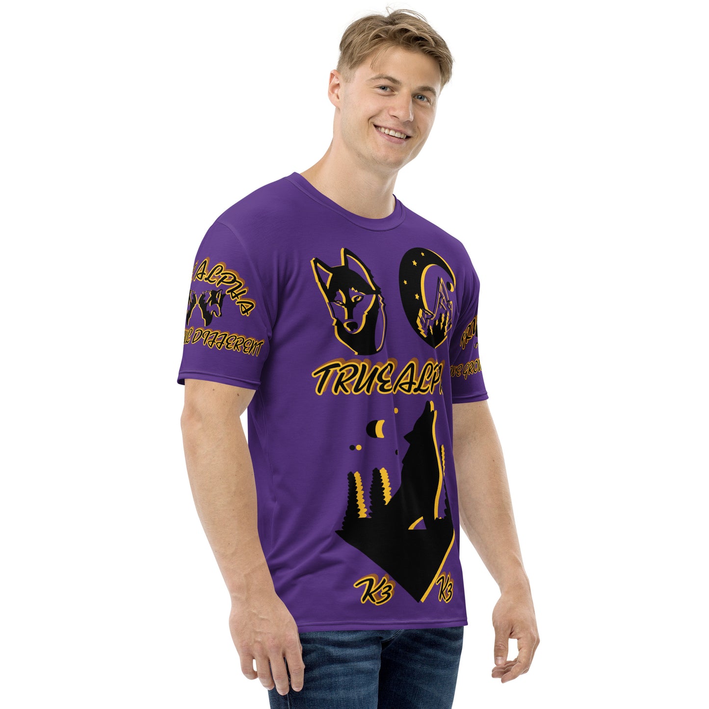 3TG True Alpha (Royal Purple Wolf Print Edition) T-Shirt