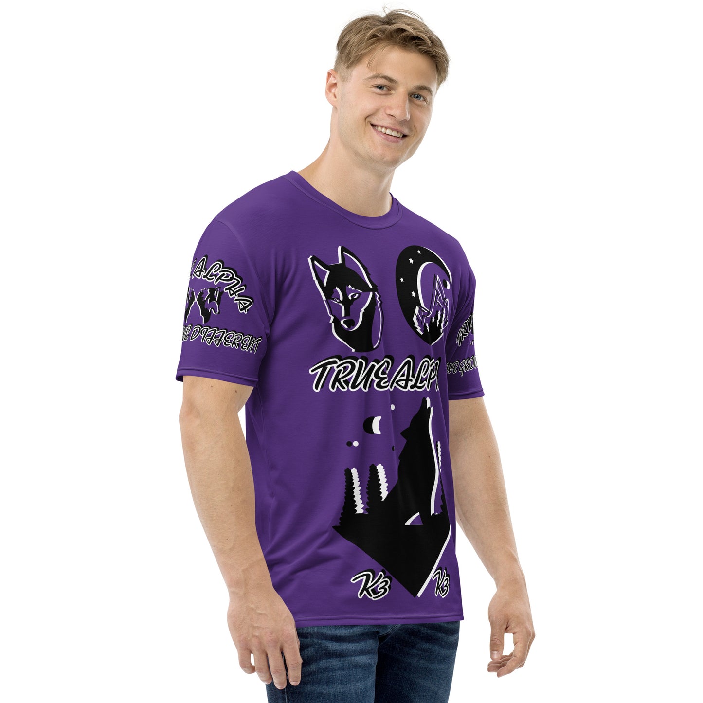 3TG True Alpha (Purple Knight Wolf Print Edition) T-Shirt