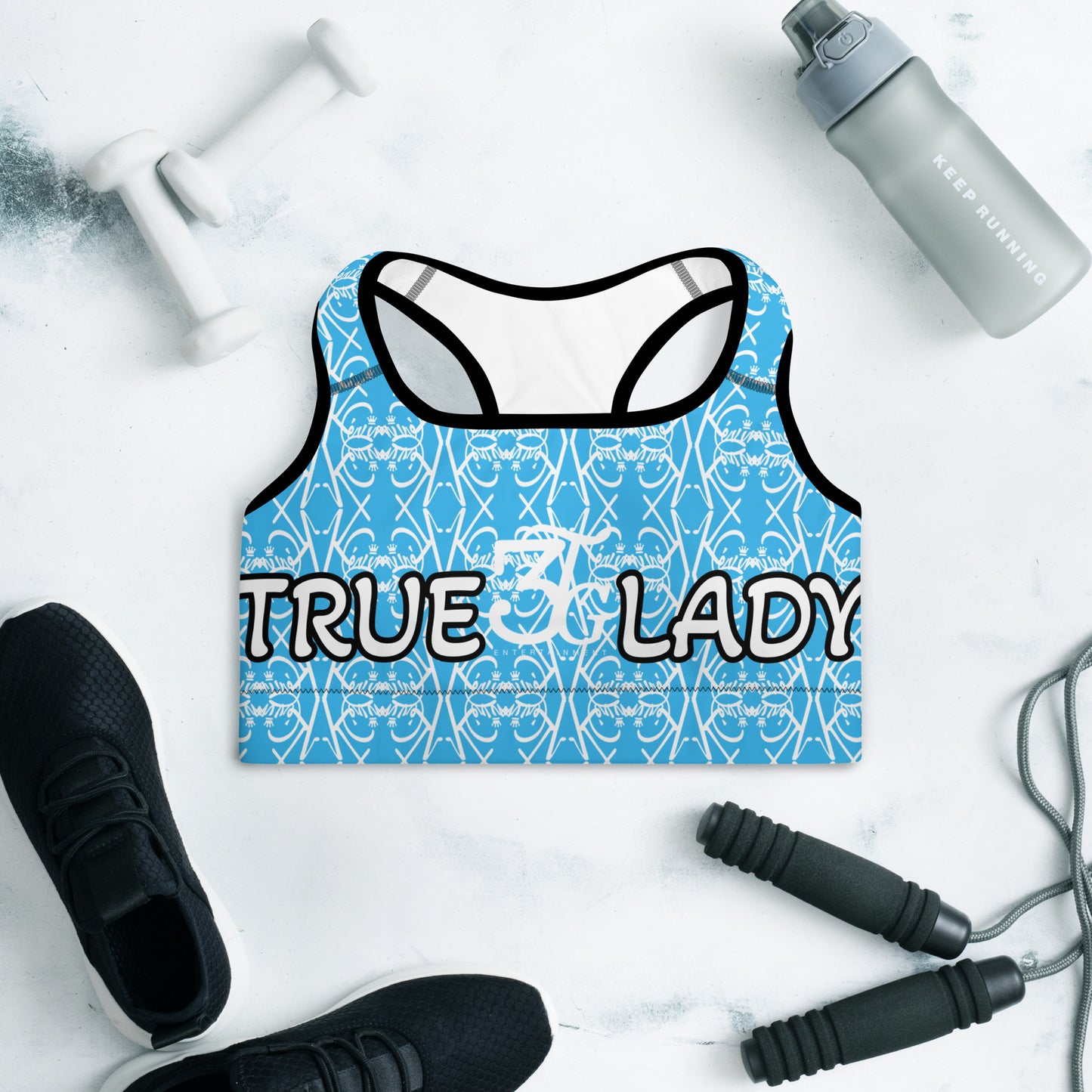 3TG True Lady (Baby Blue Beauty Edition) Padded Sports Bra