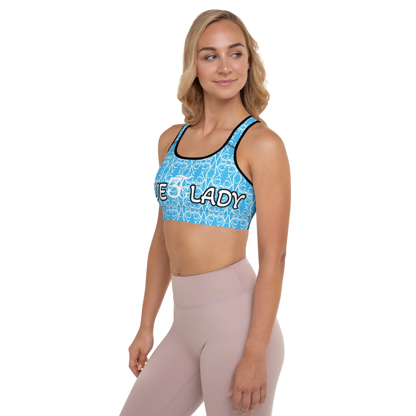 3TG True Lady (Baby Blue Beauty Edition) Padded Sports Bra